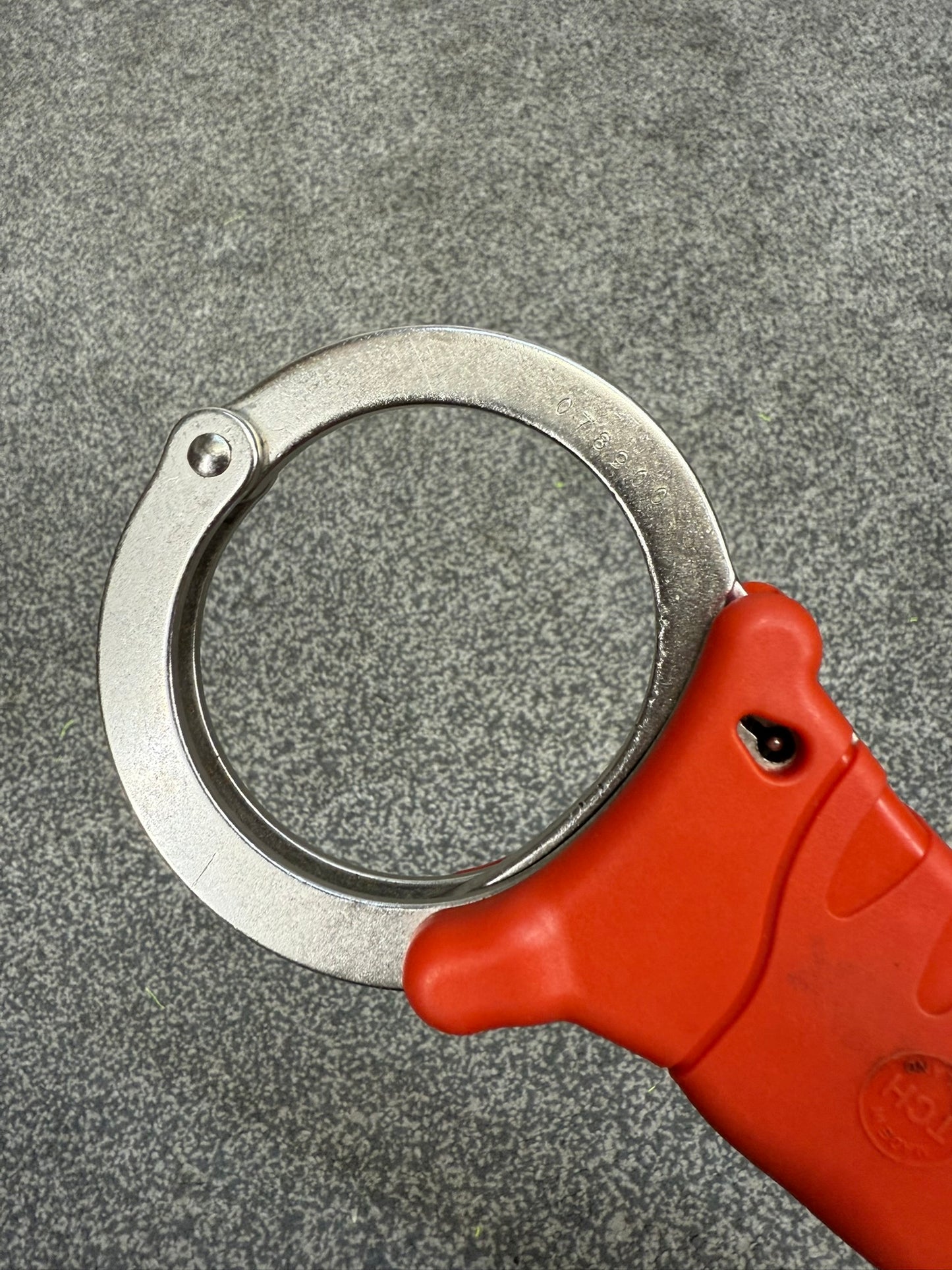 Ex Police TCH840 Red Rigid Handcuffs Cuffs & Key Security Collectable