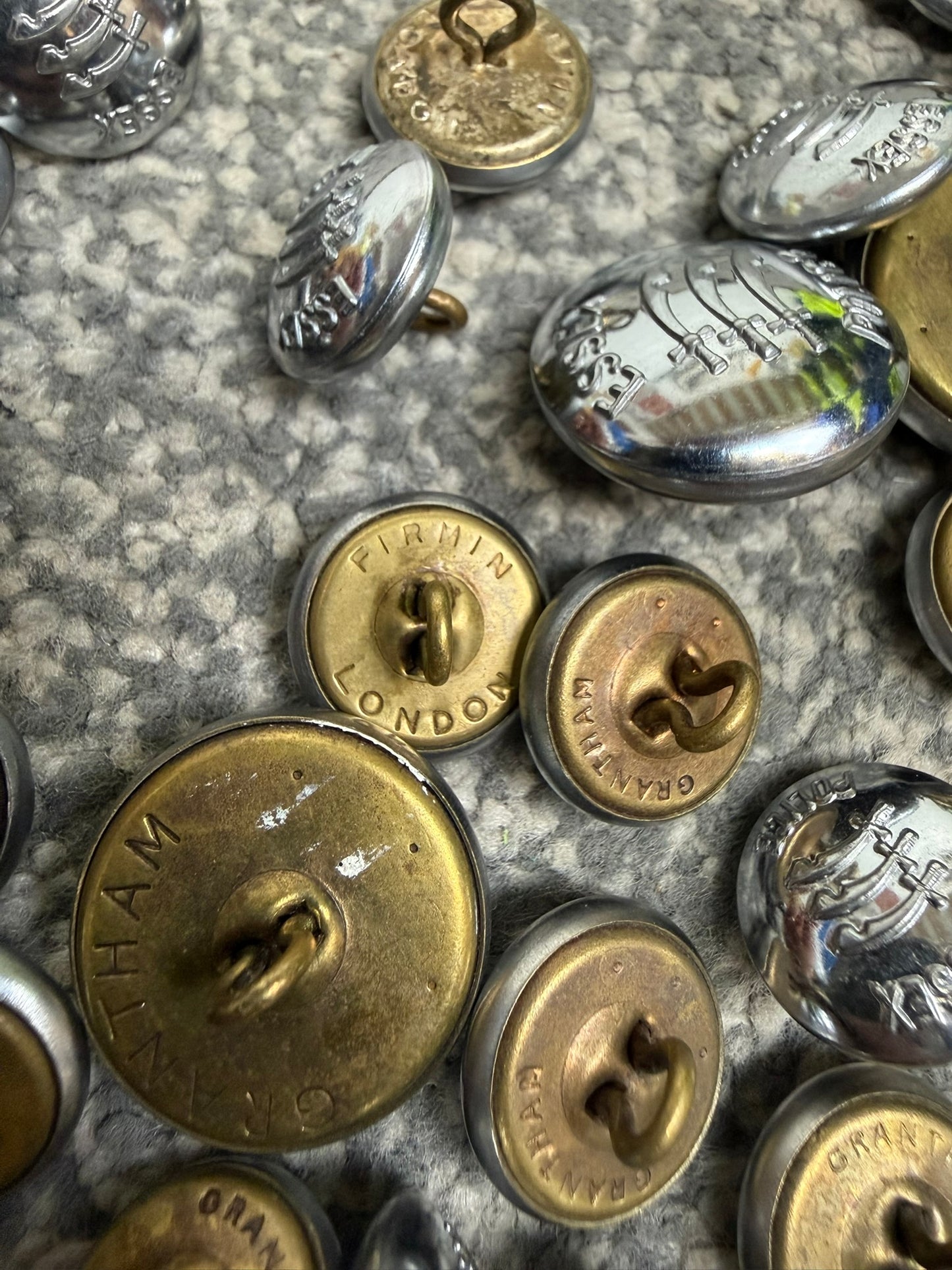 Essex Police Buttons Job Lot x52 Tunic Uniform Buttons