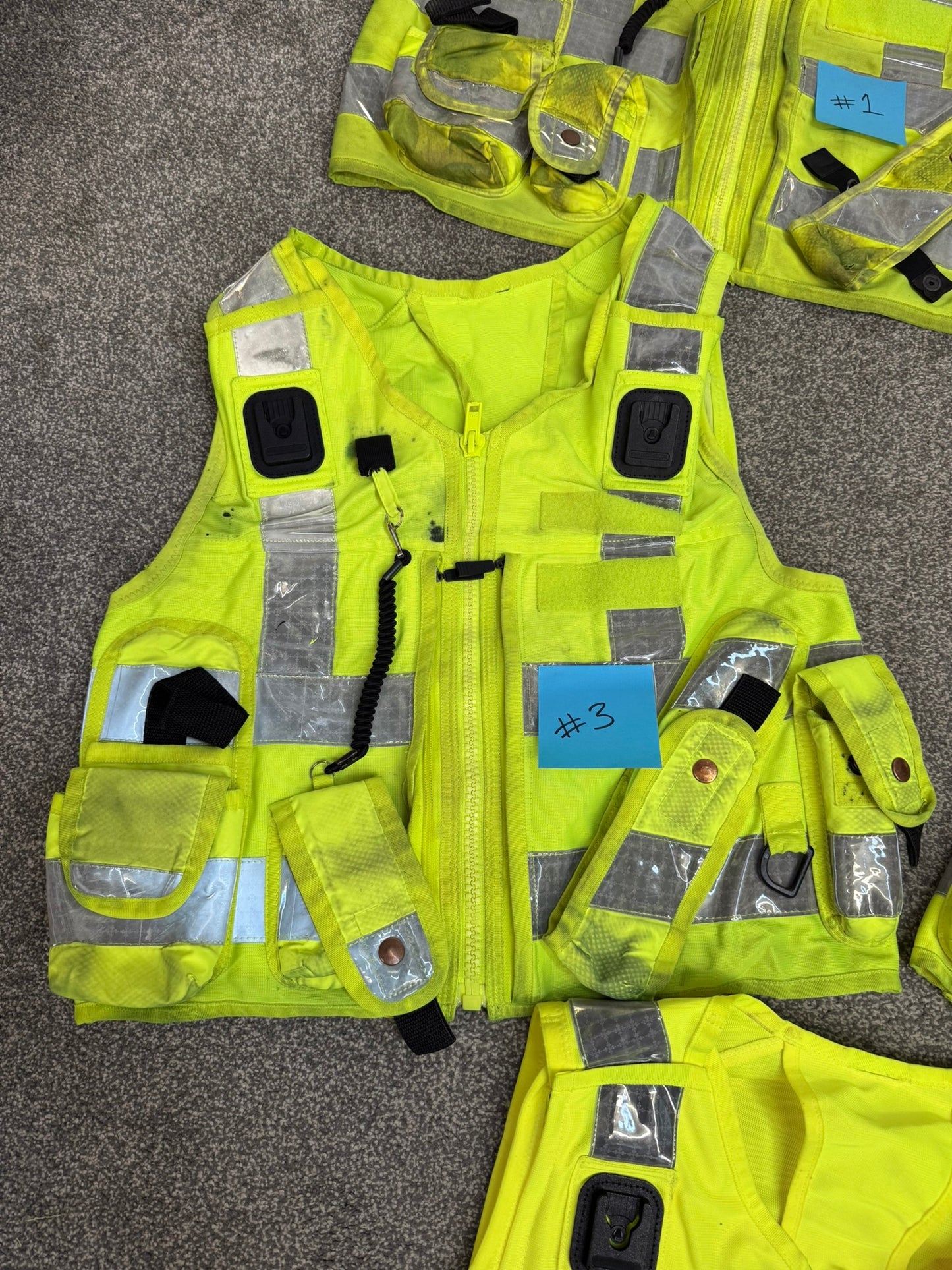 5x Ex Police Hi Vis Utility Vest 774 Job Lot Security Equipment Patrol Vests