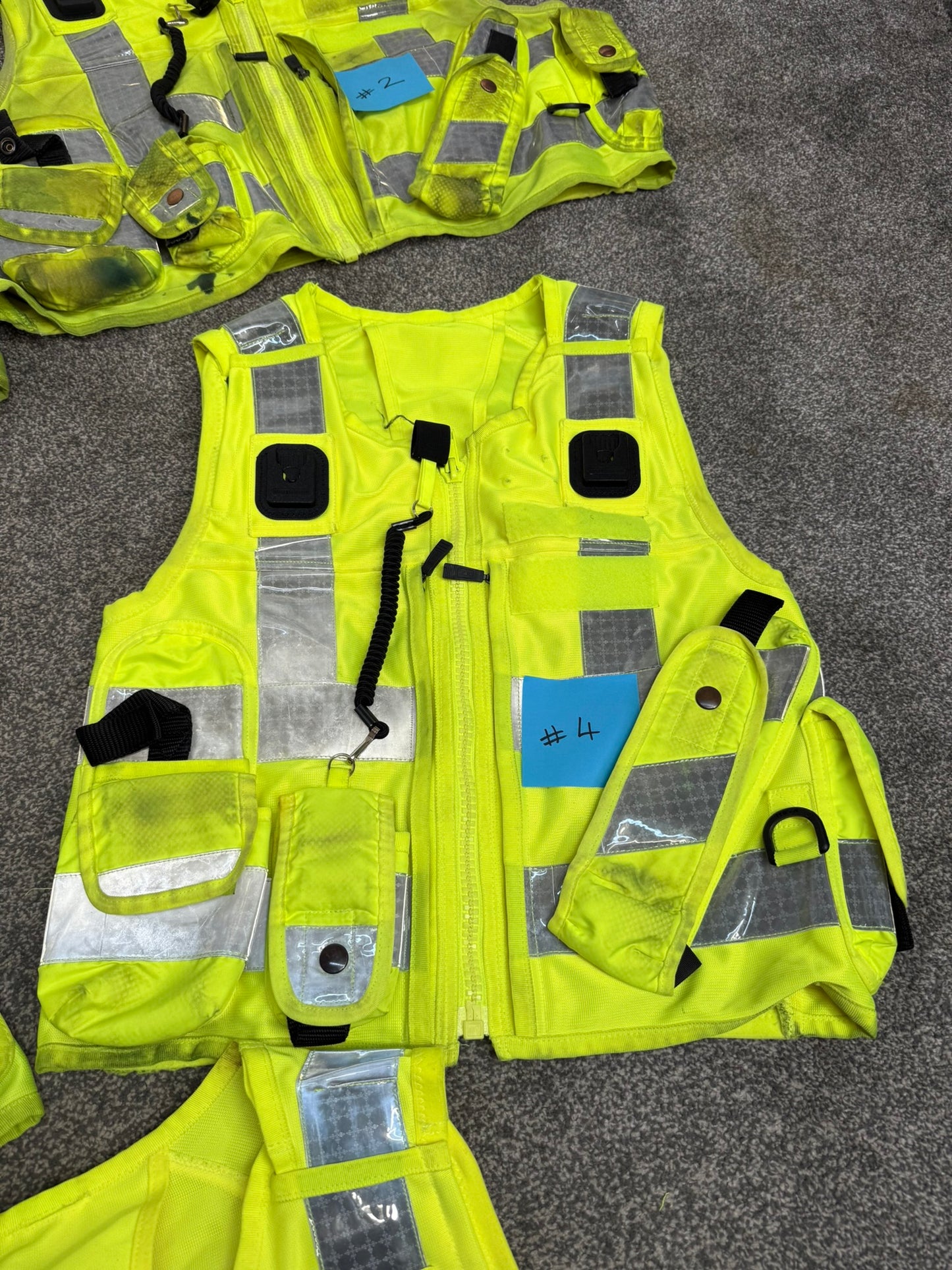 5x Ex Police Hi Vis Utility Vest 774 Job Lot Security Equipment Patrol Vests