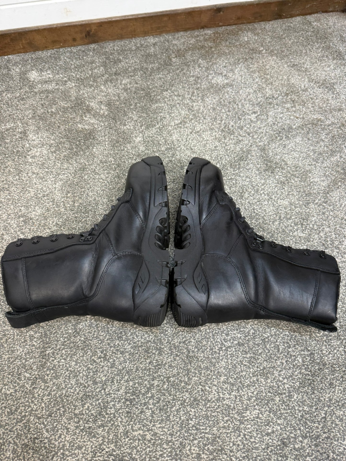 Ex Police Magnum Shield ST Combat Boots Black Leather UK 8 Security Work