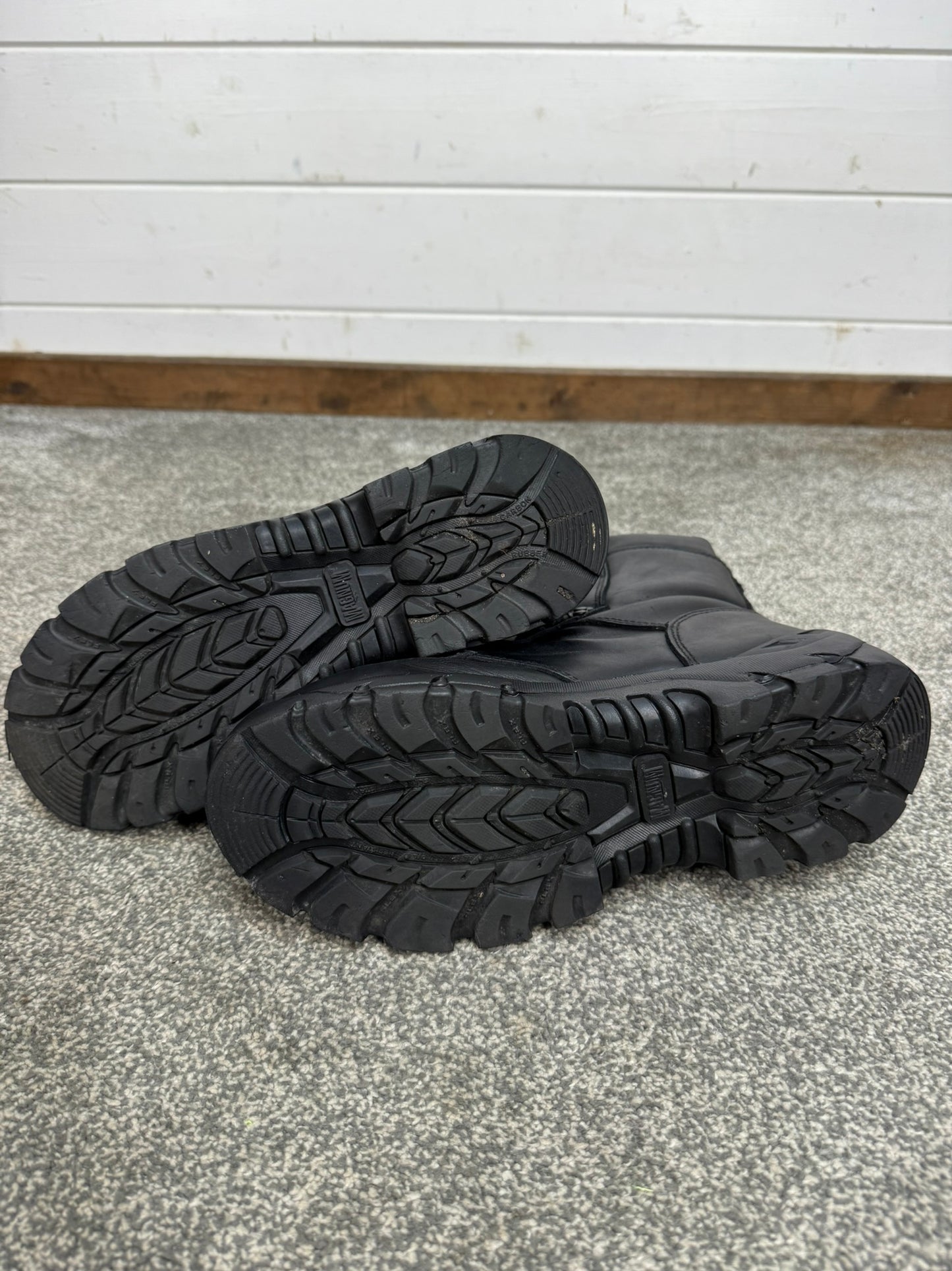 Ex Police Magnum Shield ST Combat Boots Black Leather UK 8 Security Work