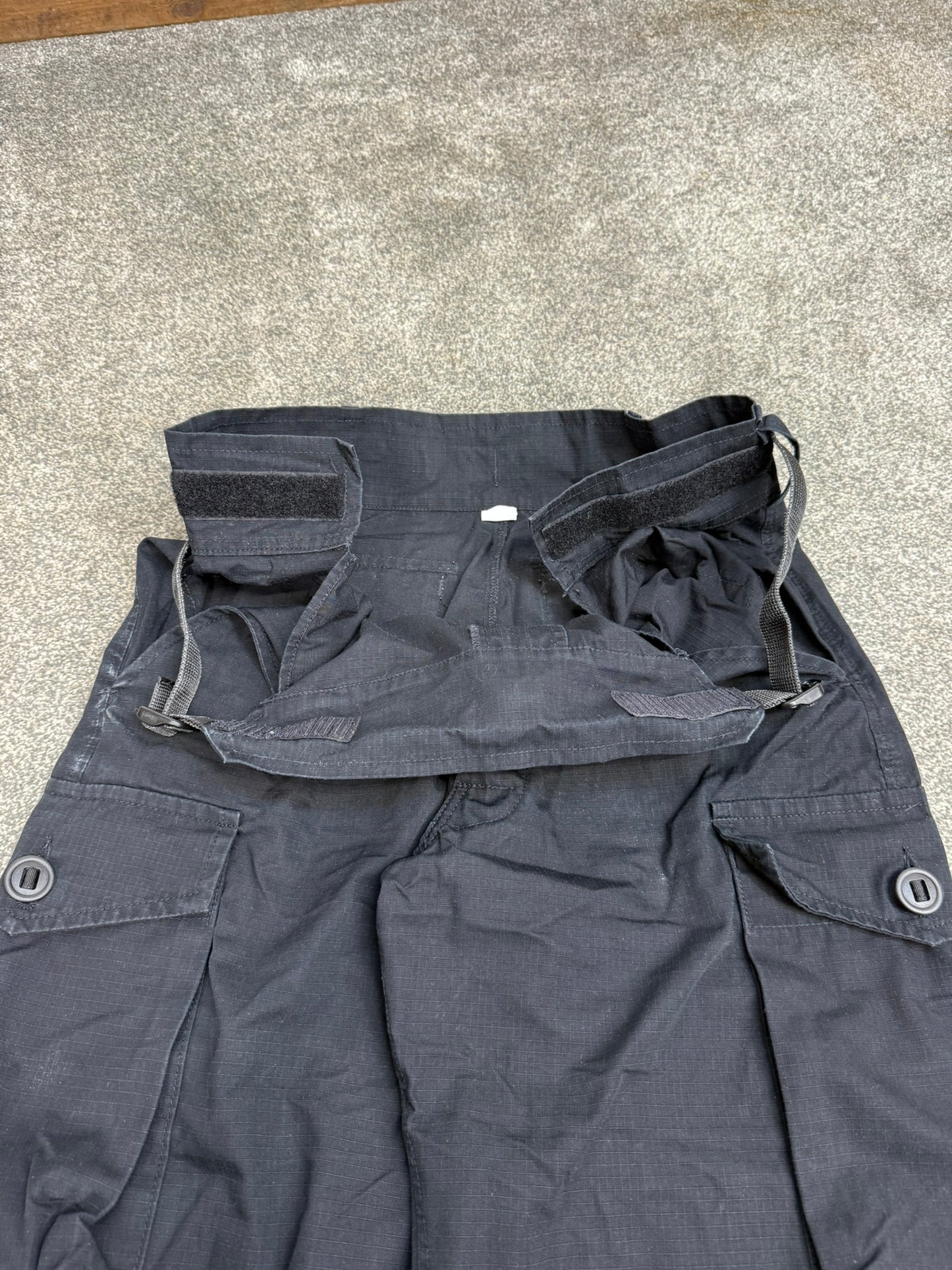 Ex Police Arktis Black Combat Cargo Trousers 32" Waterproof Ripstop Dog Handler