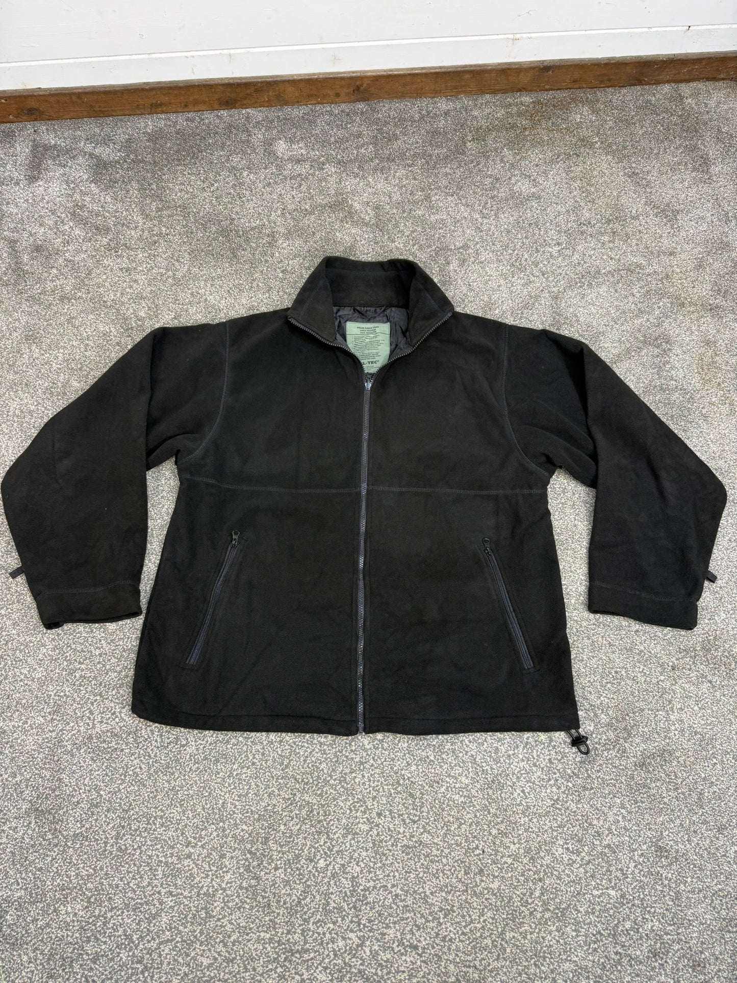 Black Mil-Tec Polar Fleece Liner - Jacket Liner Large