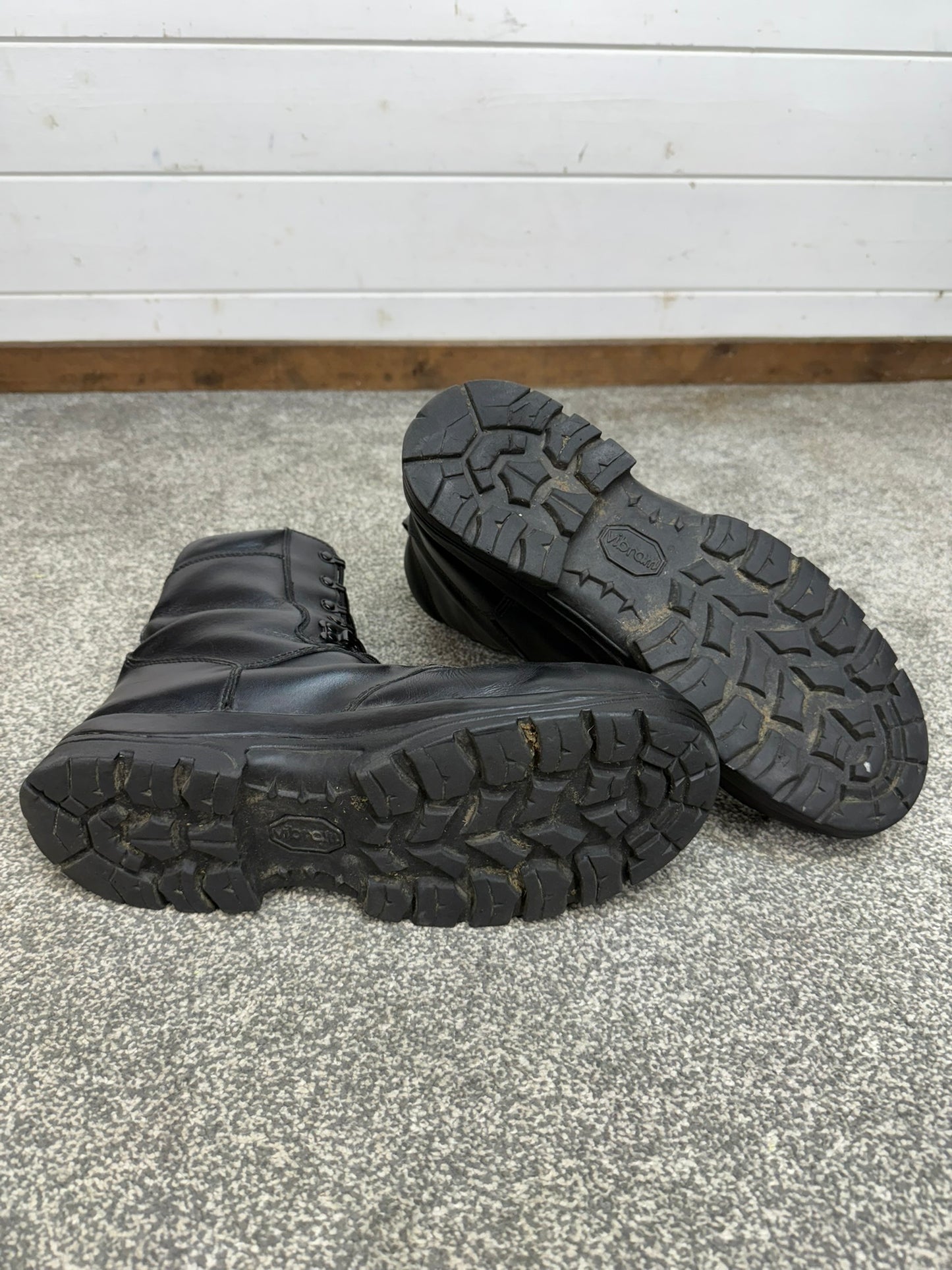 Ex Police Magnum Elite Shield Combat Boots Black Leather UK 10.5 Security Work