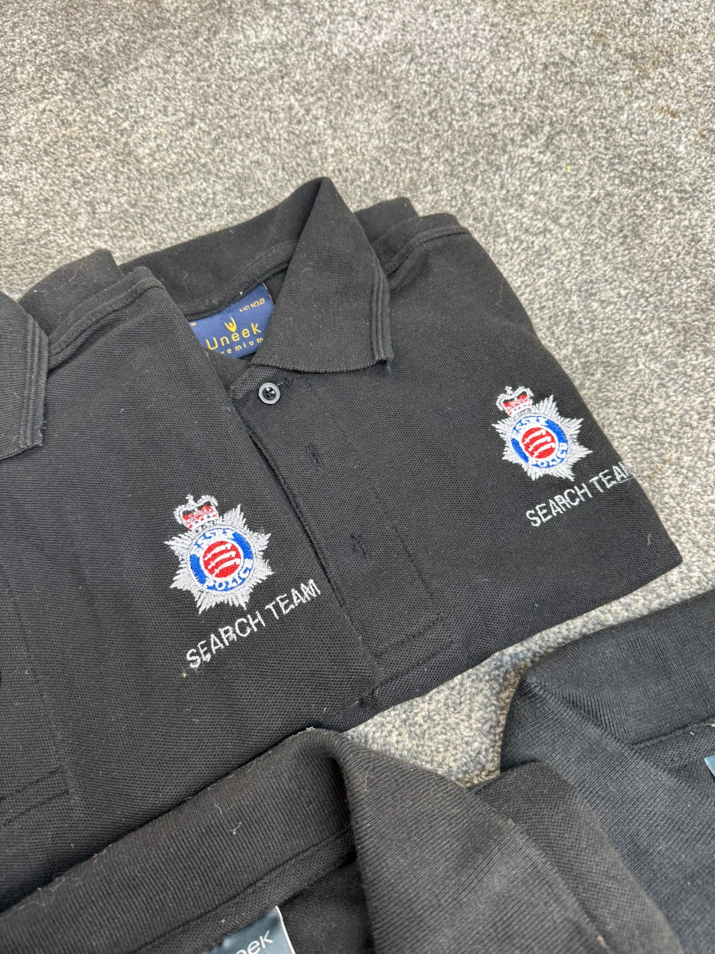 5x Ex Essex Police Firearms Instructor & Search Team Polo Shirts Job Lot
