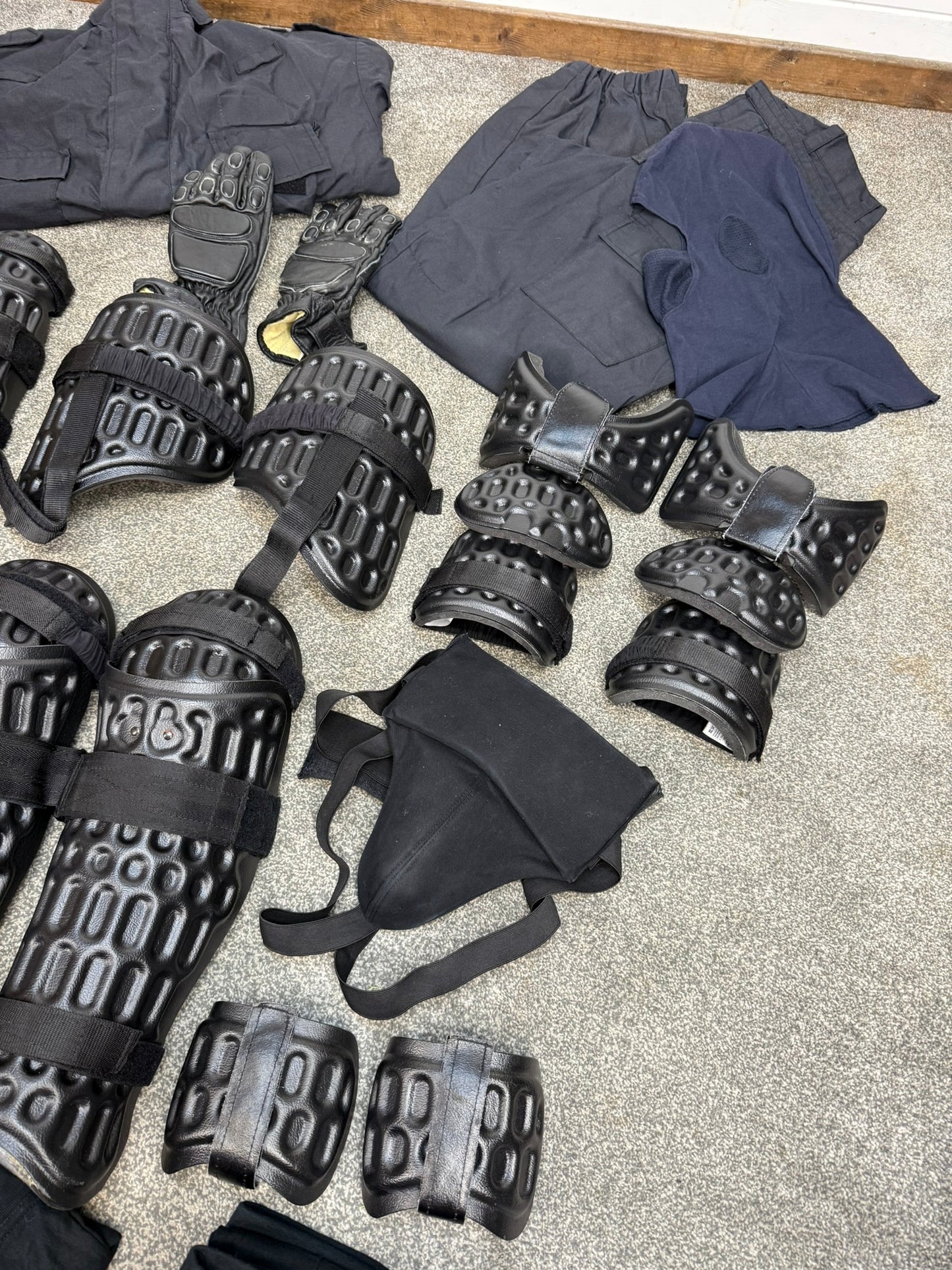 Ex Police Riot Kit Guard Full Set Coveralls Guards Gloves LARGE Job Lot Bundle