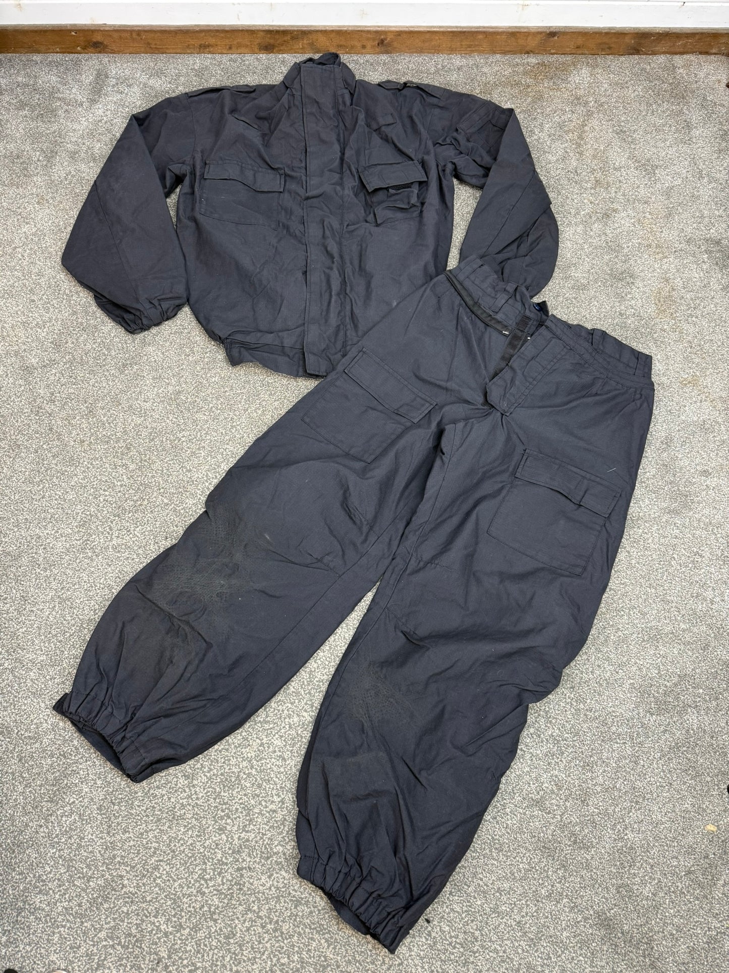 Ex Police Riot Kit Guard Full Set Coveralls Guards Gloves LARGE Job Lot Bundle