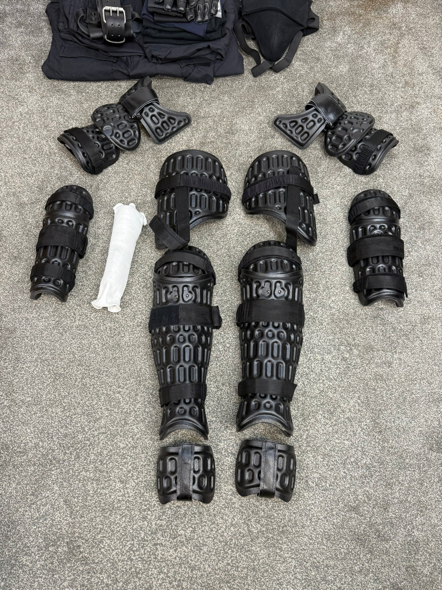 Ex Police Riot Kit Guard Full Set Coveralls Guards Gloves LARGE Job Lot Bundle
