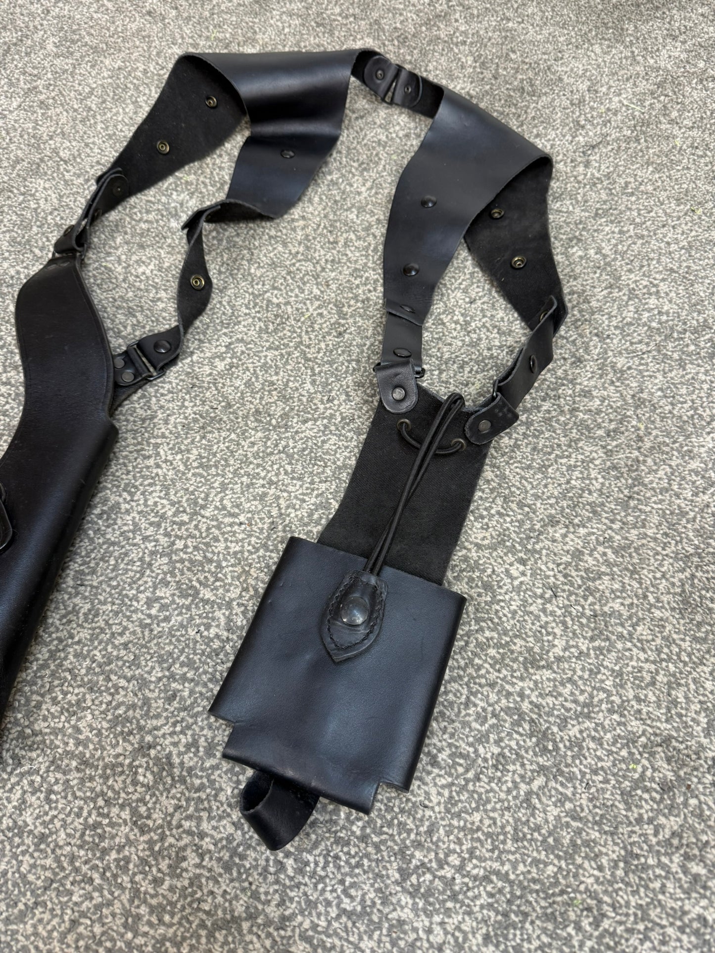 Ex Police Leather Shoulder Holster With Radio Pouch Covert Security