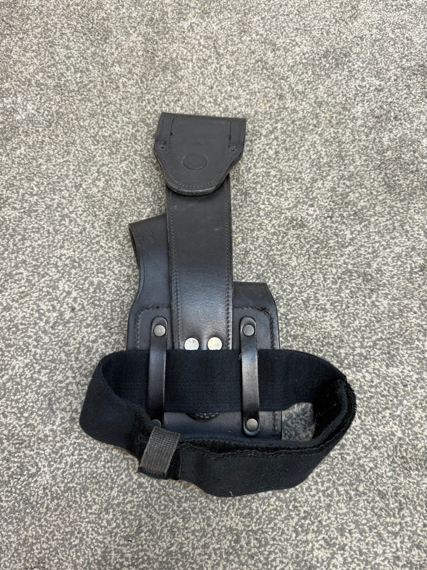 Ex Police Leather Double Mag Pouch Drop Leg Belt Attachment