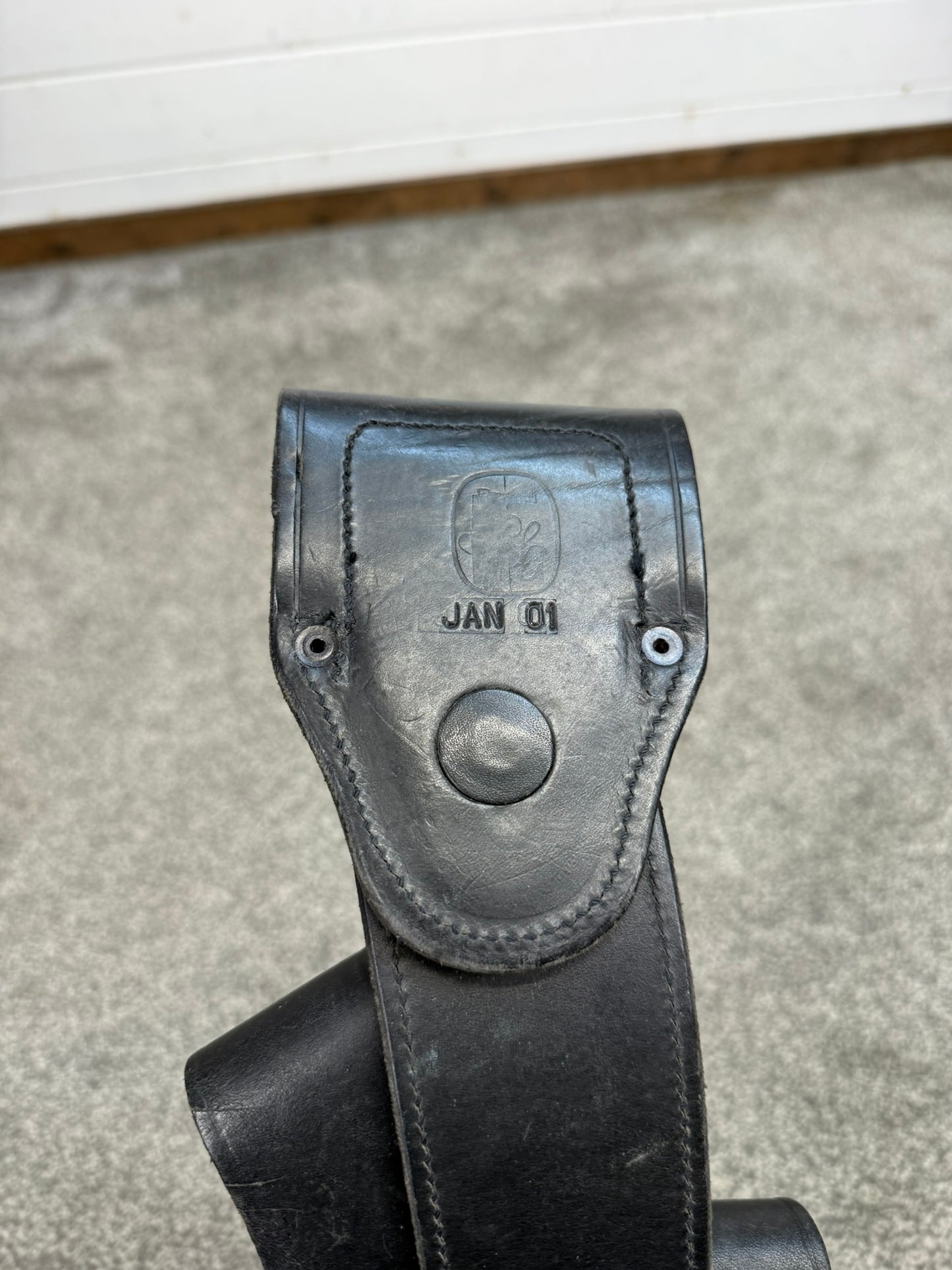 Ex Police Leather Double Mag Pouch Drop Leg Belt Attachment