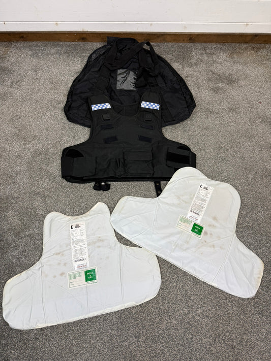 Ex Police Mehler Body Armour Vest & Bag Anti Stab & Ballistic HG1A & KR1 - XL