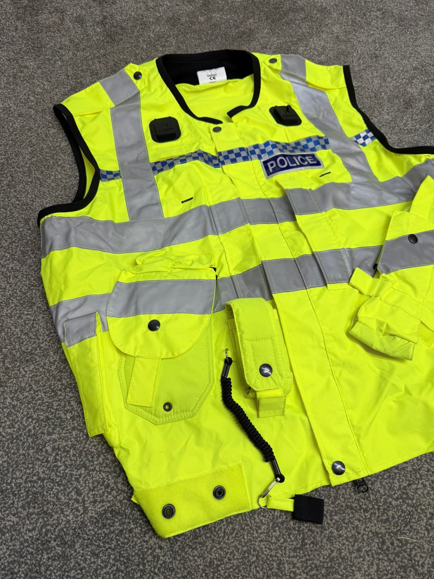 Ex Police Badged Hi Vis Utility Vest Equipment Vest Gilet Yaffy 232 X Large Patrol Security