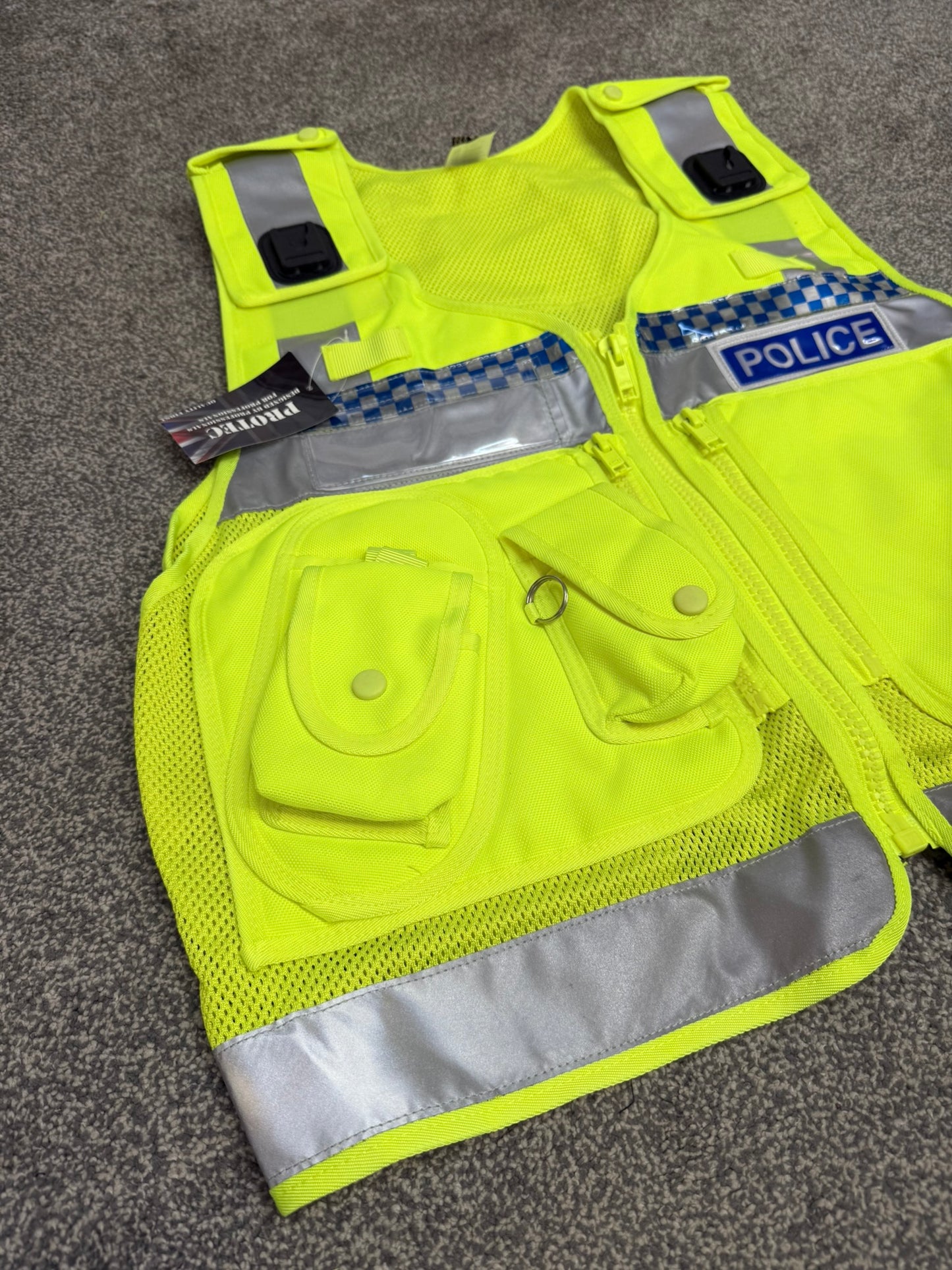 NEW Police Protec Utility Tac Vest Badged Large - Collector Display Security