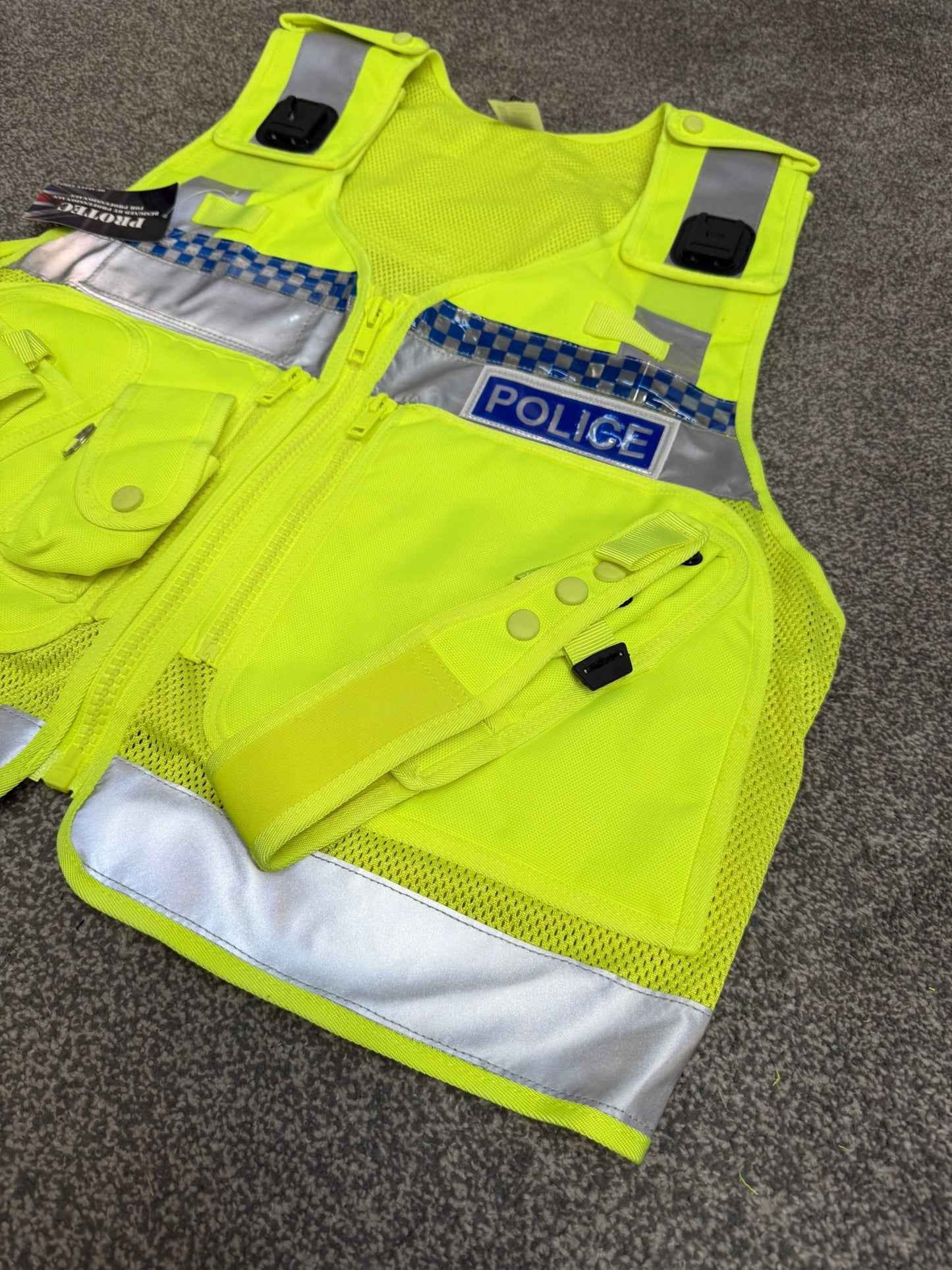 NEW Police Protec Utility Tac Vest Badged Large - Collector Display Security