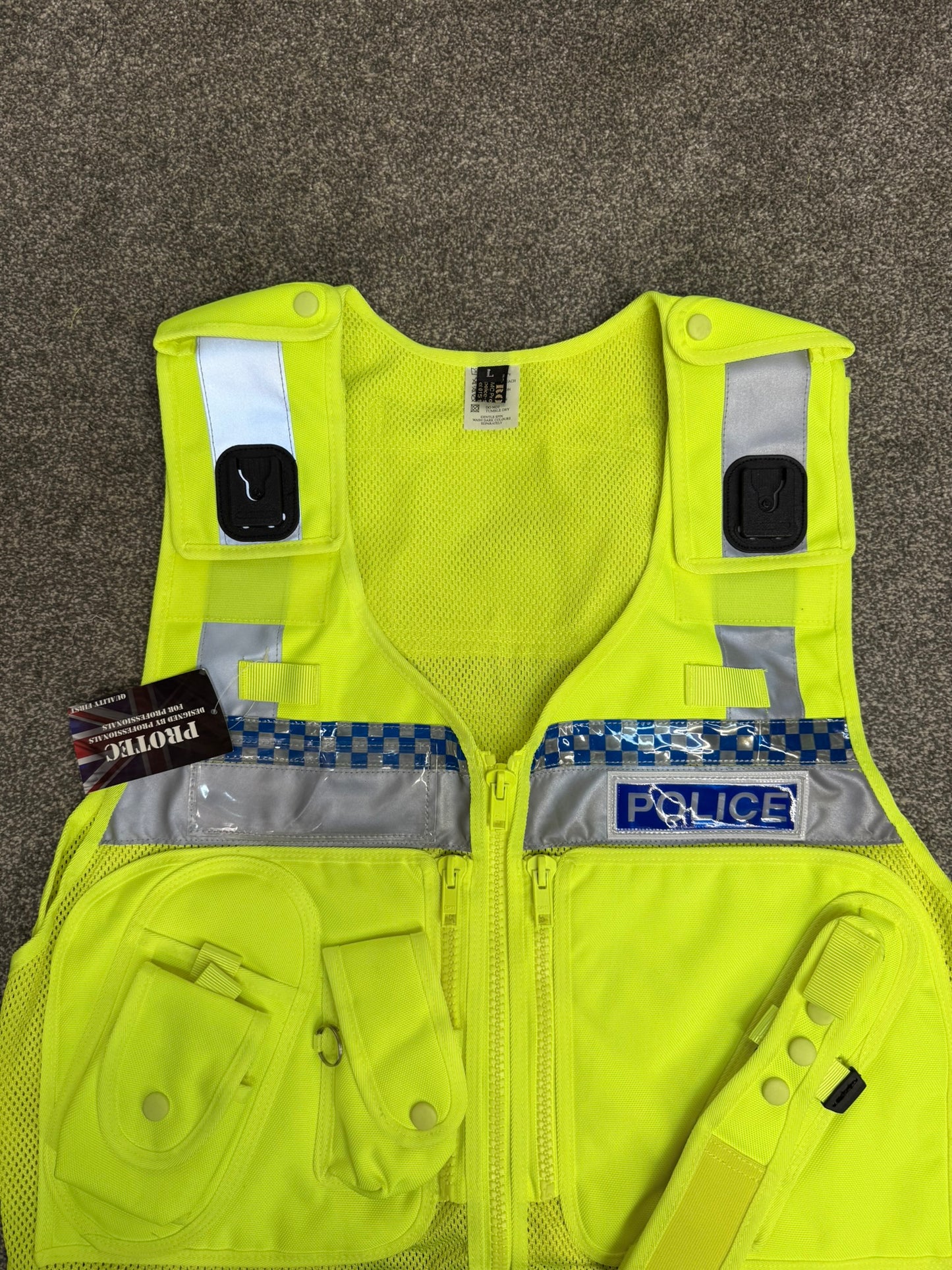 NEW Police Protec Utility Tac Vest Badged Large - Collector Display Security