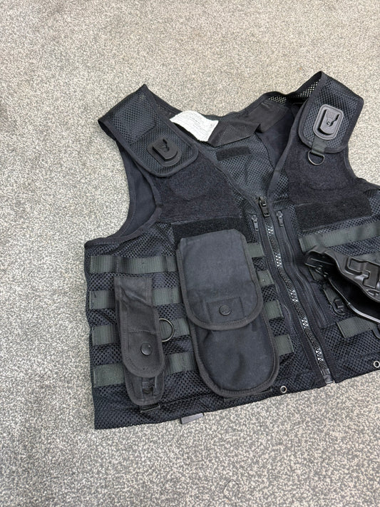 Ex Police Black Safariland Vest Molle Holster Tactical Utility Security Vest XL