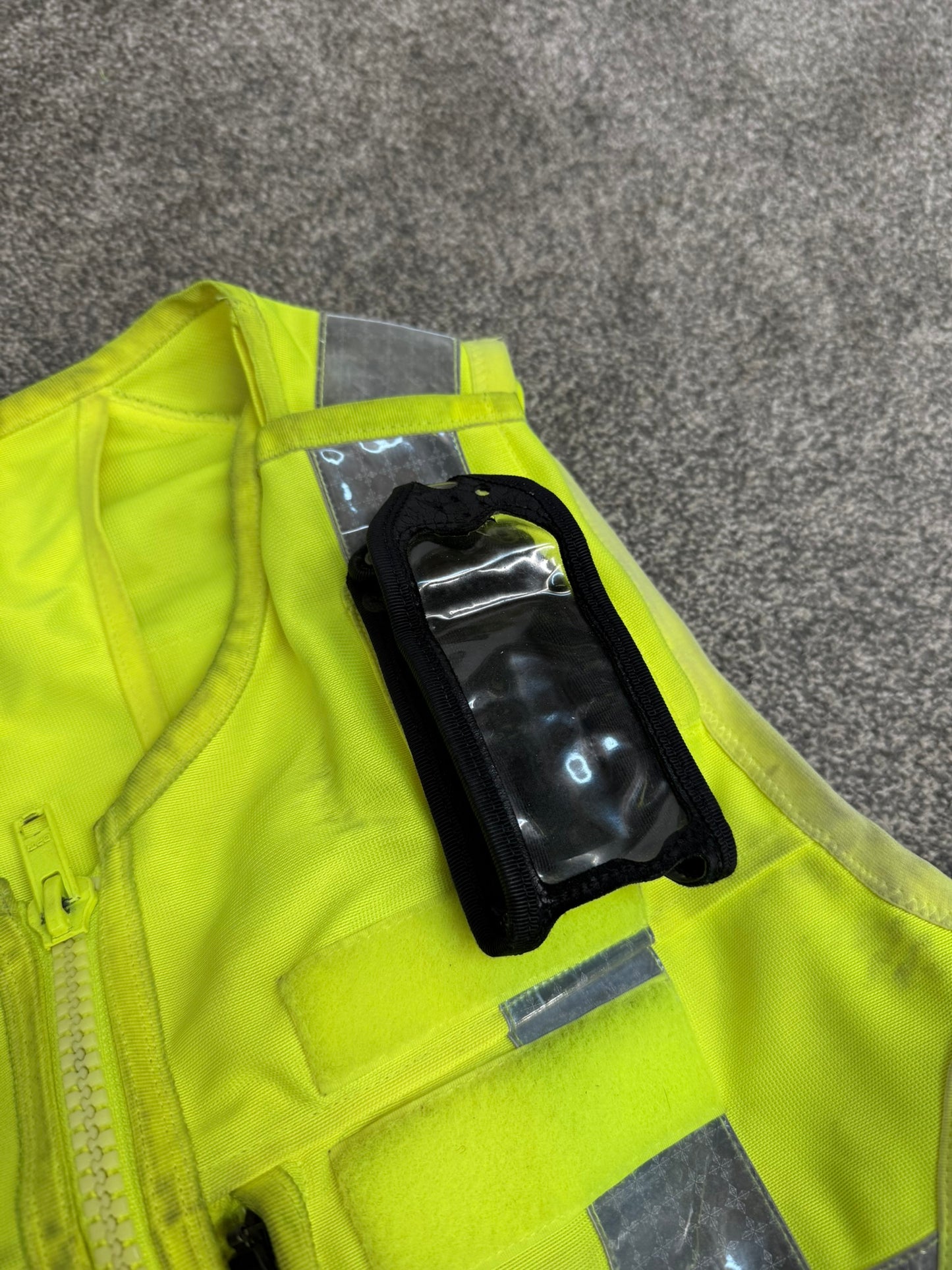 Ex Police Hi Vis Tac Vest LARGE Equipment Utility Vest & Radio Pouch Patrol SIA Security