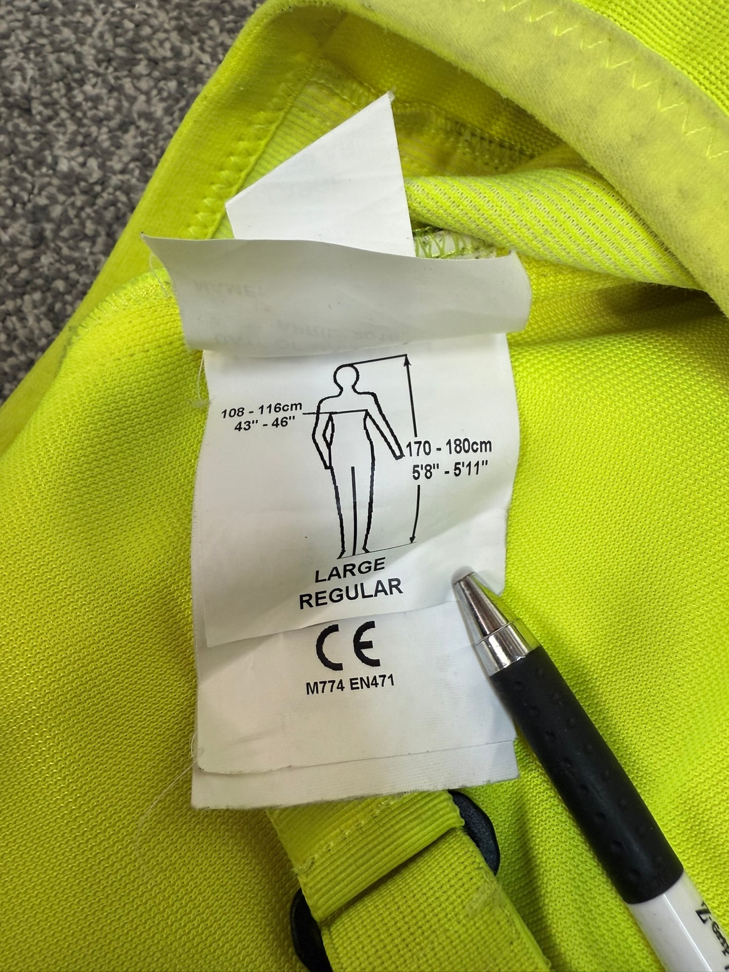 Ex Police Hi Vis Tac Vest LARGE Equipment Utility Vest & Radio Pouch Patrol SIA Security