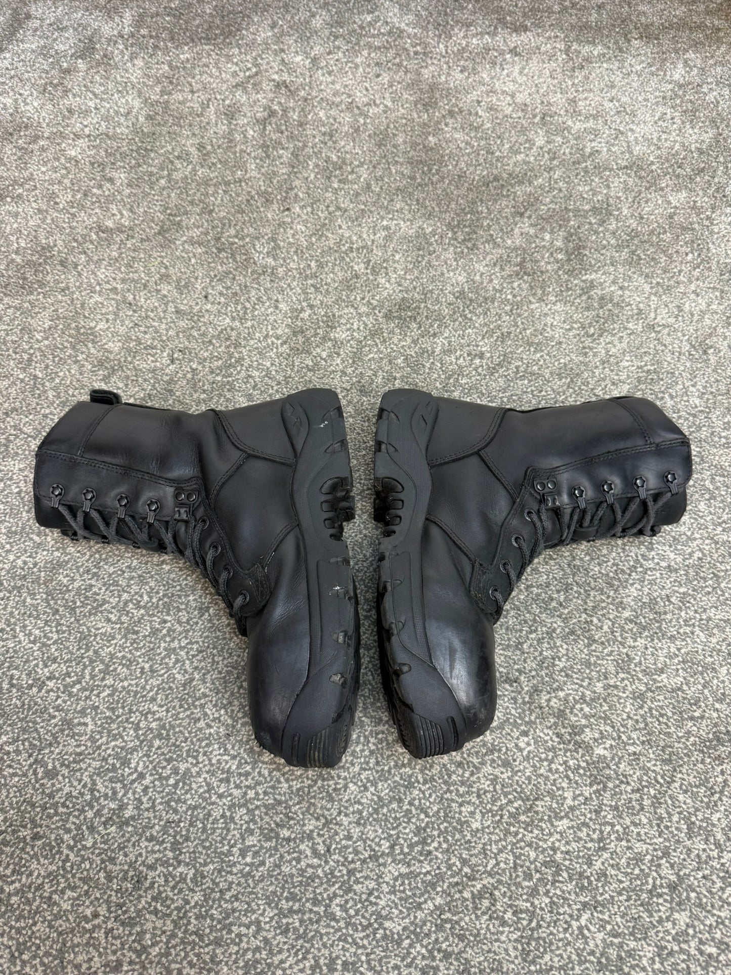 Ex Police Magnum Shield ST Combat Boots Black Leather UK 8 Security Work