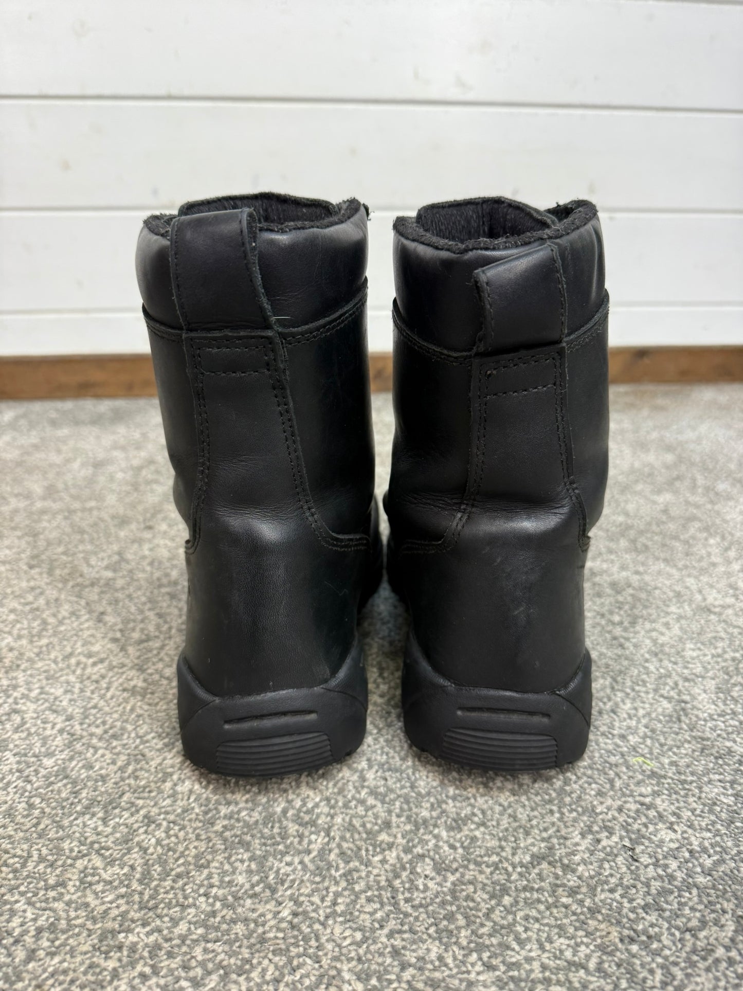 Ex Police Magnum Shield ST Combat Boots Black Leather UK 8 Security Work