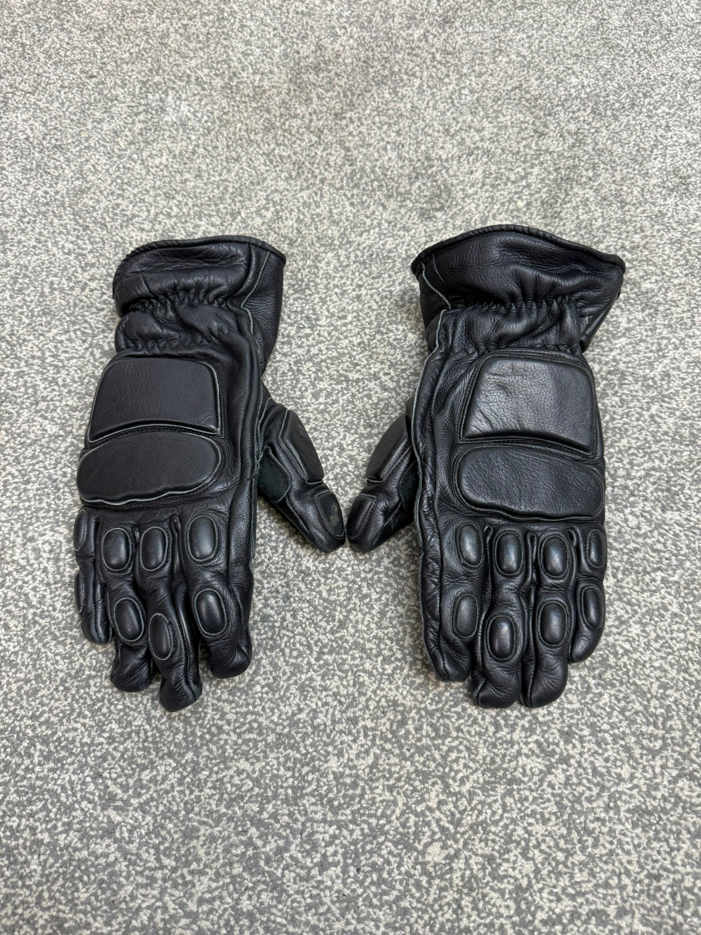 Ex Police MLA Defender Leather Riot Gloves Size 10 Motorcycle Biker Paintball Airsoft Security