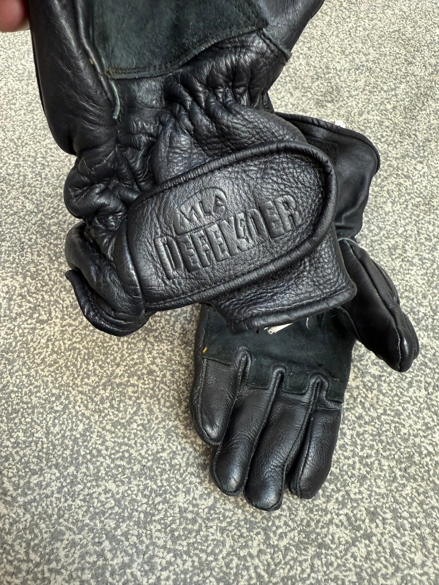 Ex Police MLA Defender Leather Riot Gloves Size 10 Motorcycle Biker Paintball Airsoft Security