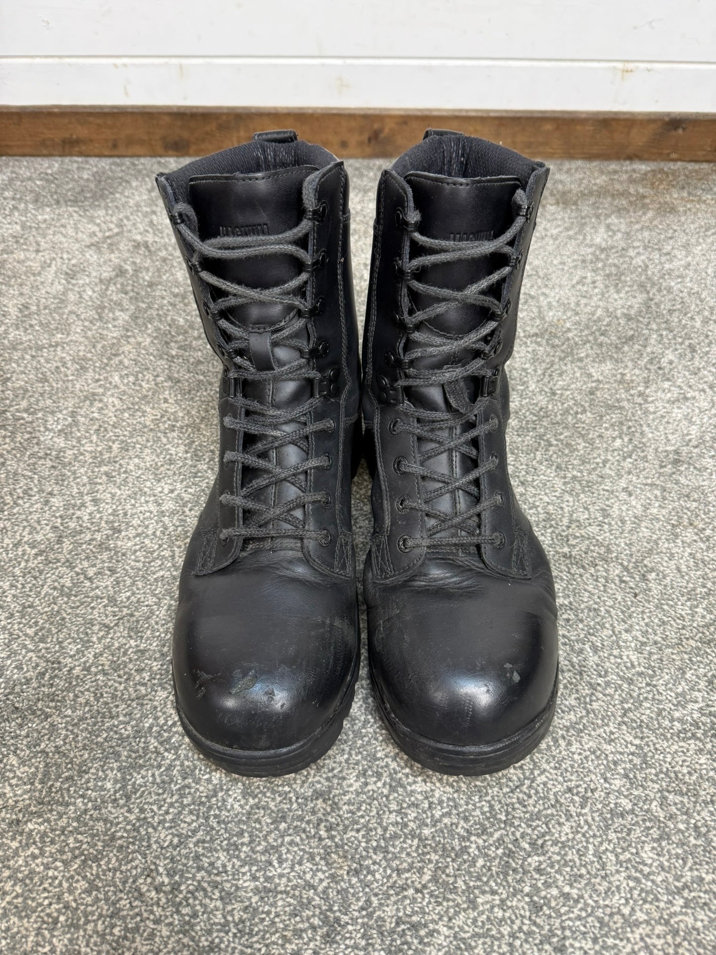 Ex Police Magnum Elite Shield Combat Boots Black Leather UK 10.5 Security Work