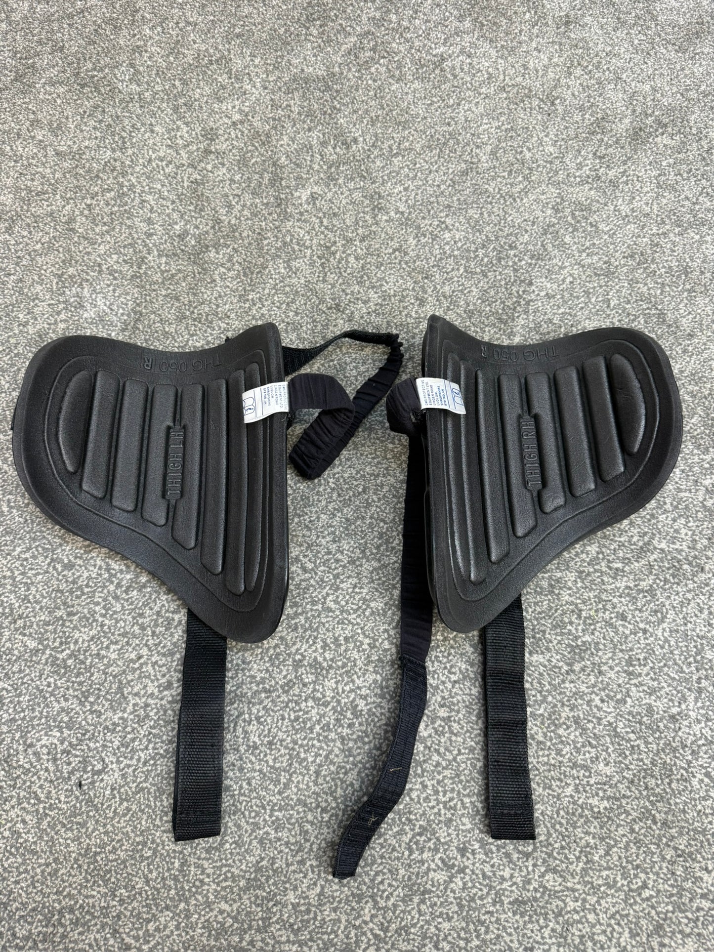 Ex Police Riot Thigh Leg Guards PAIR Level 2 Protection Dog Handler Airsoft Paintball
