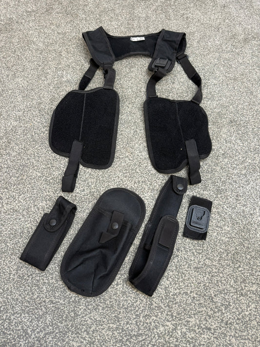 Ex Police Covert Harness Velcro Modular Pouches Security PI Vest