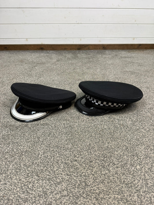 Ex Police Peak Cap x2 Braided Rank Banded Film TV Collector Display