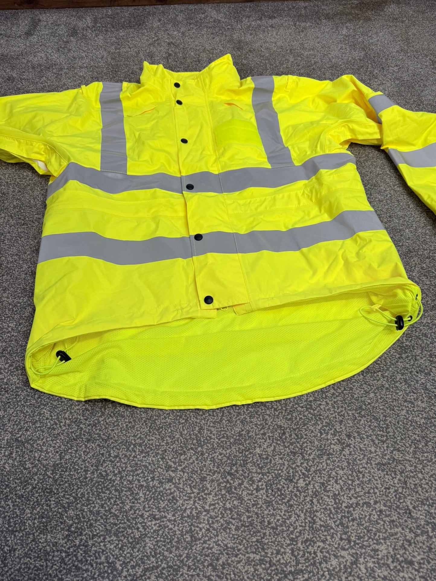 Ex Police Hi Vis Cycle Jacket Cycling Waterproof Scooped Back Security Model 597