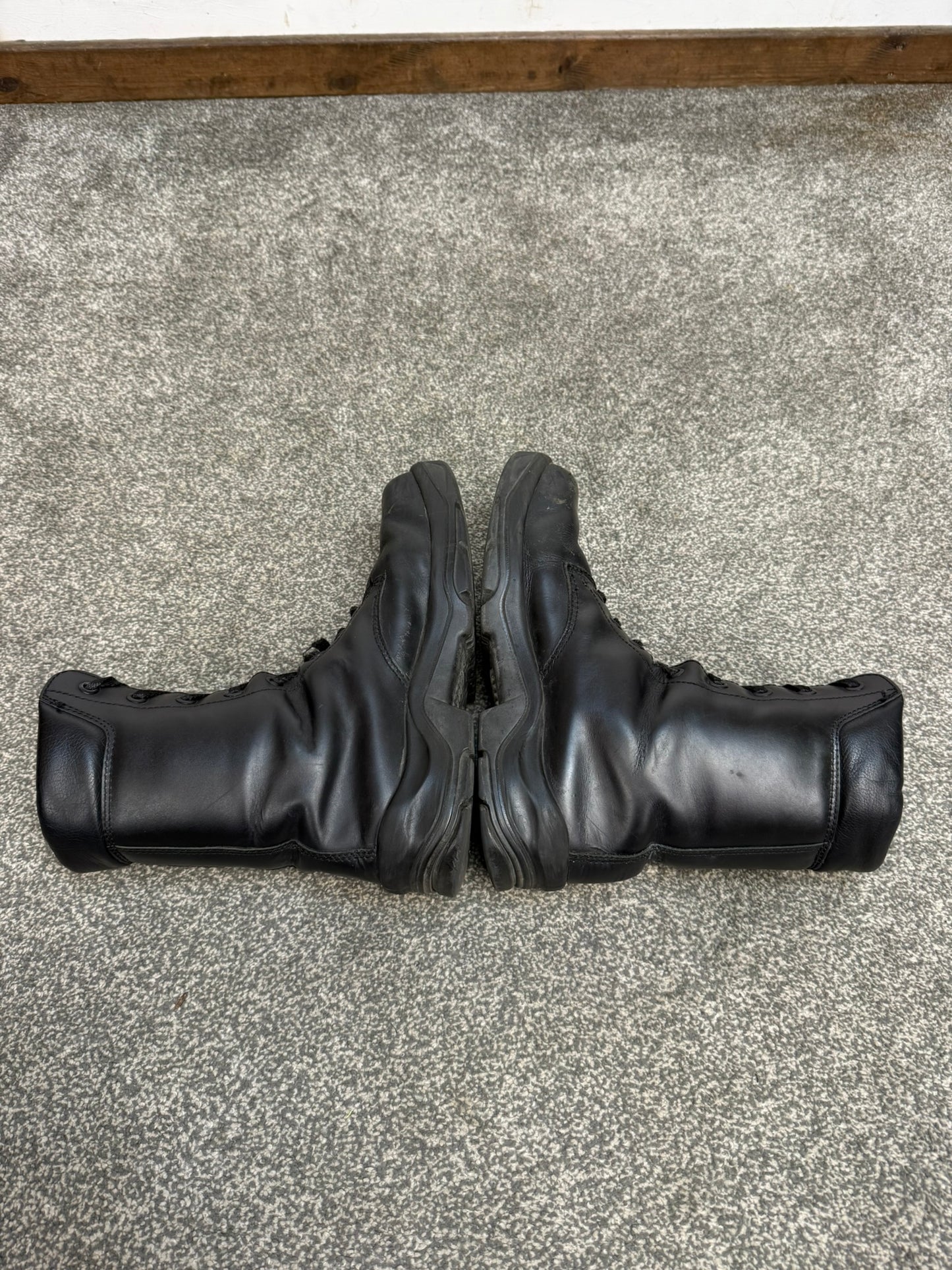 Ex Police Black Leather Boots Bata Industrials Safety Steel Toe UK 9