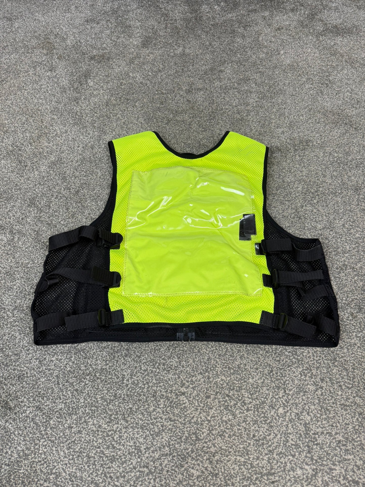 Ex Police Black & Yellow Mesh Vest Event Marshall Security SIA