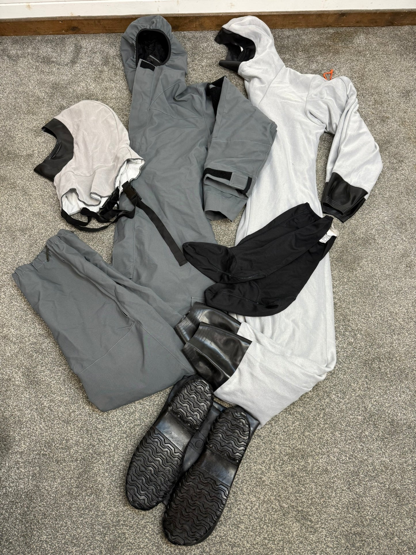 Ex Police Remploy CBRN Coverall Overall Suit x2 Boots Hood & Socks 180/100