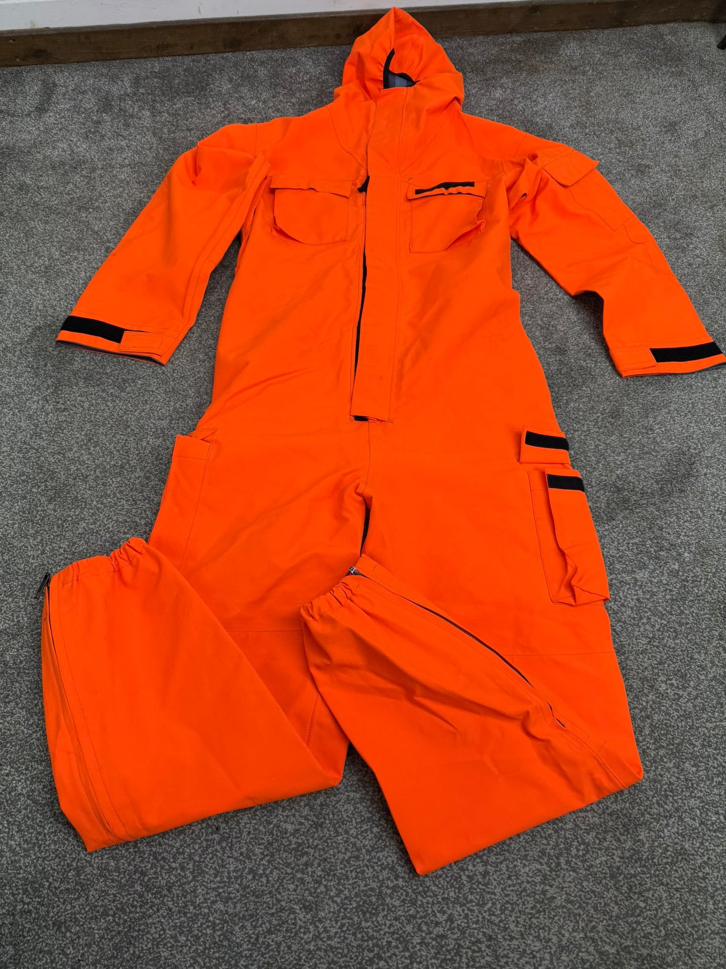 Ex Police Orange Remploy CBRN Peeler Waterproof Coverall Overall Suit 180/100