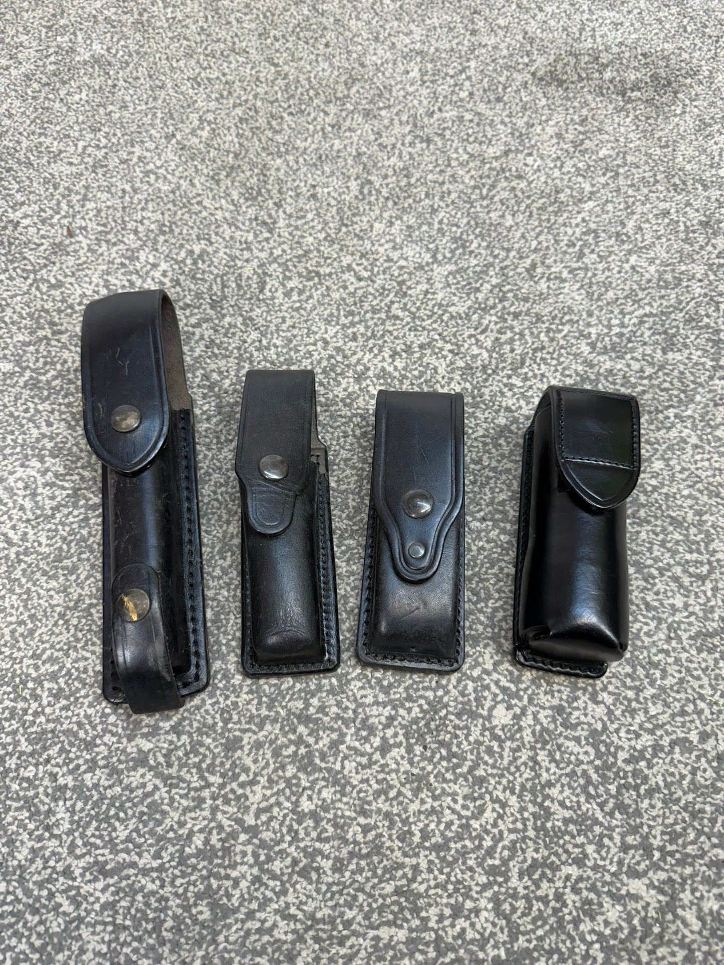 4x Ex Police PWL Leather Pouches Belt Pouch JOB LOT Airsoft