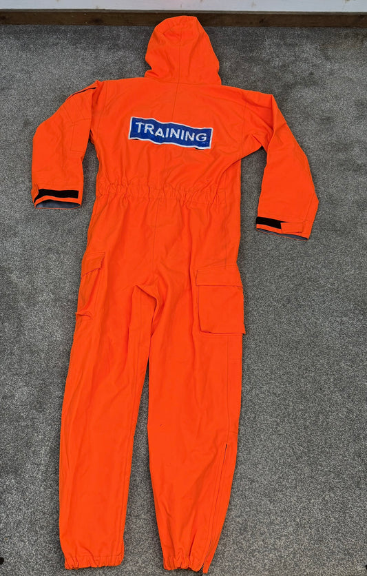 Ex Police Orange Remploy CBRN Peeler Waterproof Coverall Overall Suit 180/100