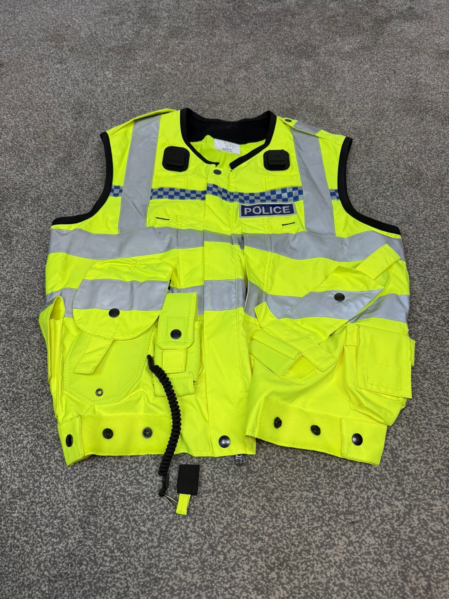 Ex Police Badged Hi Vis Utility Tactical Vest Gilet Yaffy 232 VGC - Medium
