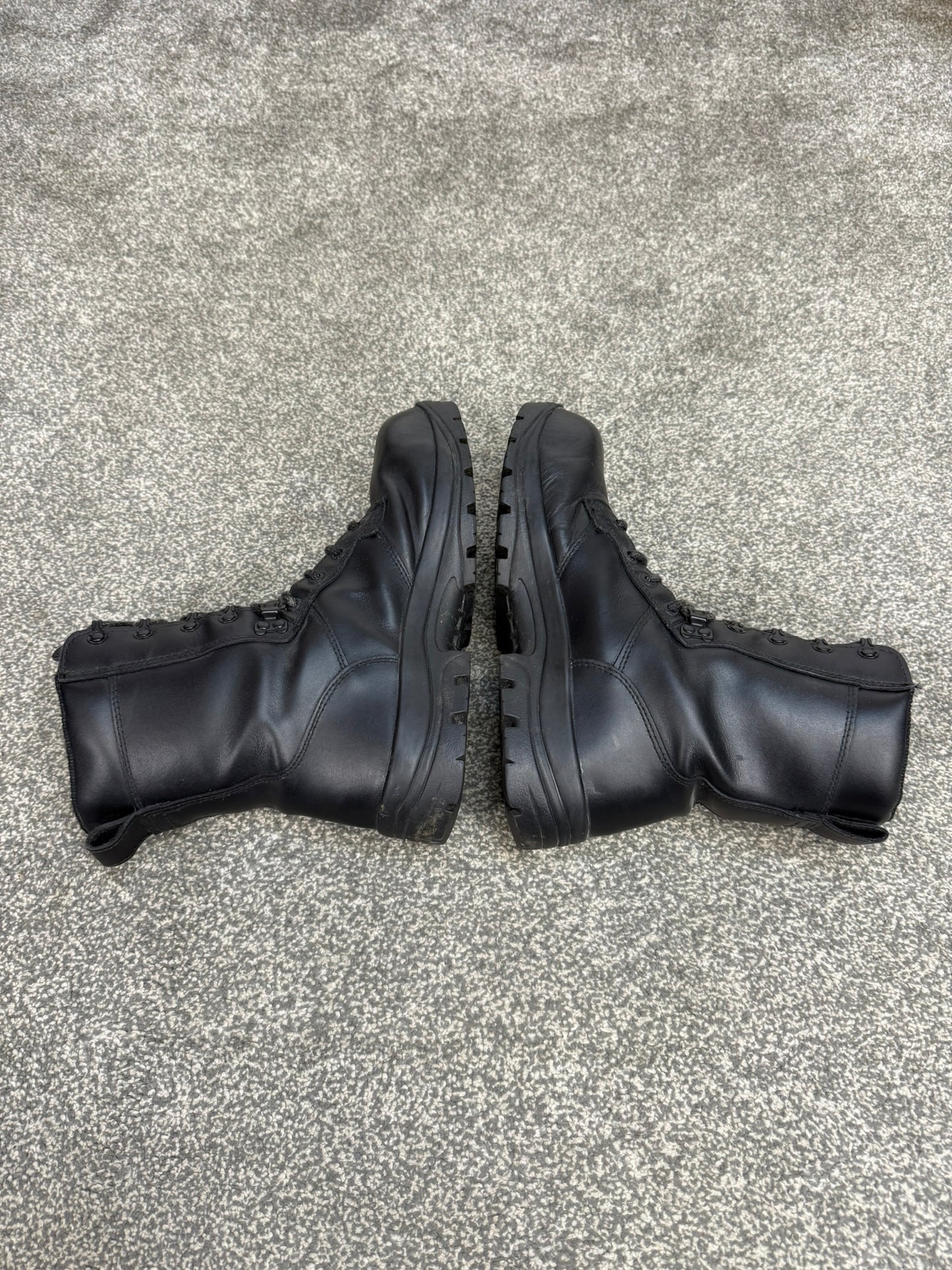 Ex Police Magnum Elite Shield Combat Boots Black Leather UK 8 Security Work Boot