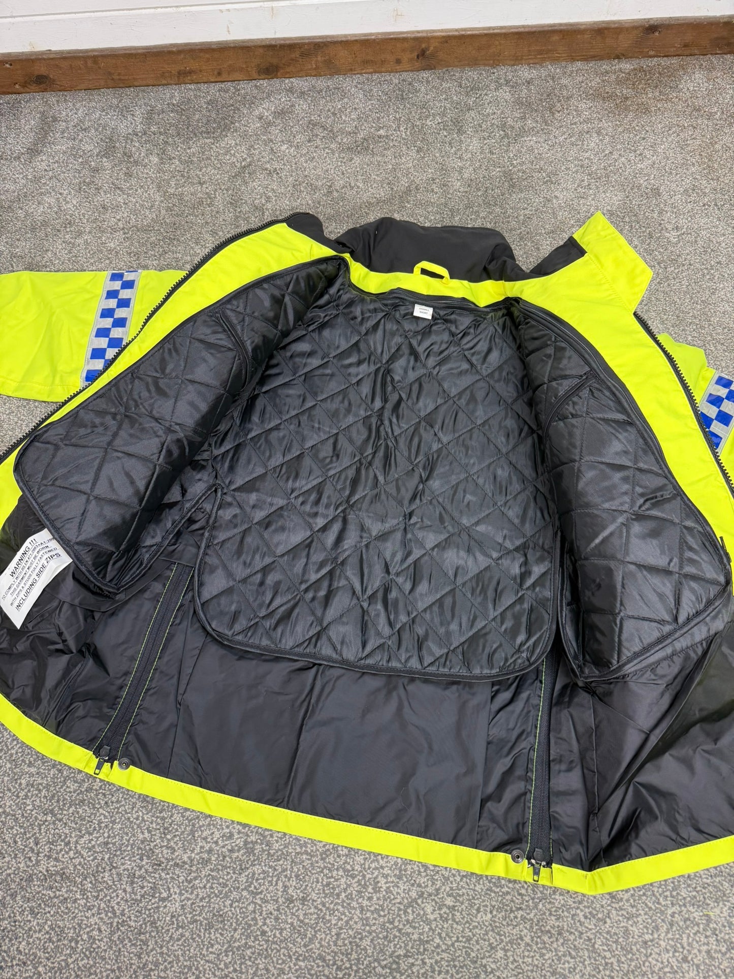 Ex Police Hi-Vis Waterproof Jacket Model 9 Quilted Liner Horse Riding Security Outdoor With Klickfast