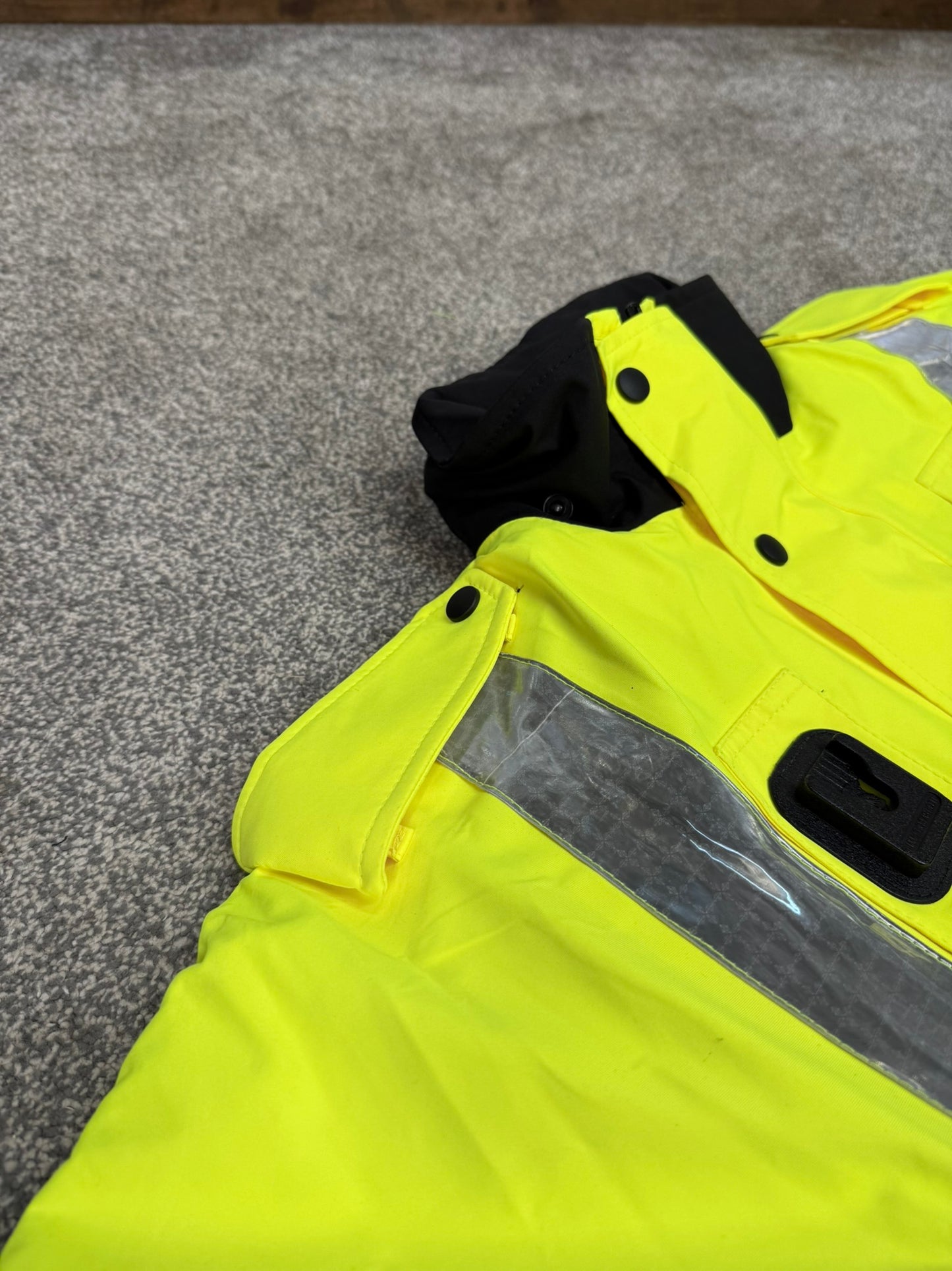 Ex Police Hi-Vis Waterproof Jacket Model 9 Quilted Liner Horse Riding Security Outdoor With Klickfast