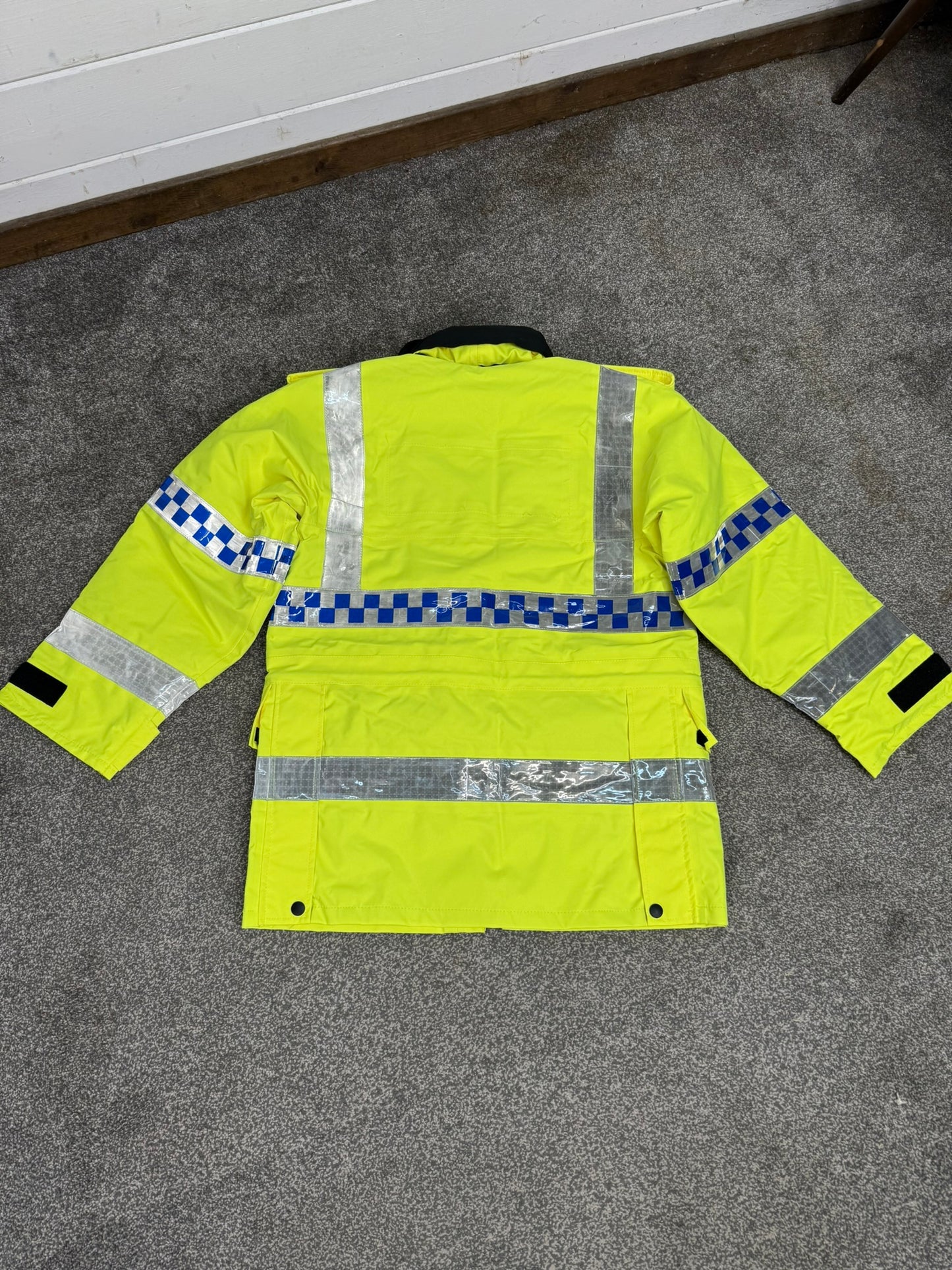 Ex Police Hi-Vis Waterproof Jacket Model 9 Quilted Liner Horse Riding Security Outdoor With Klickfast