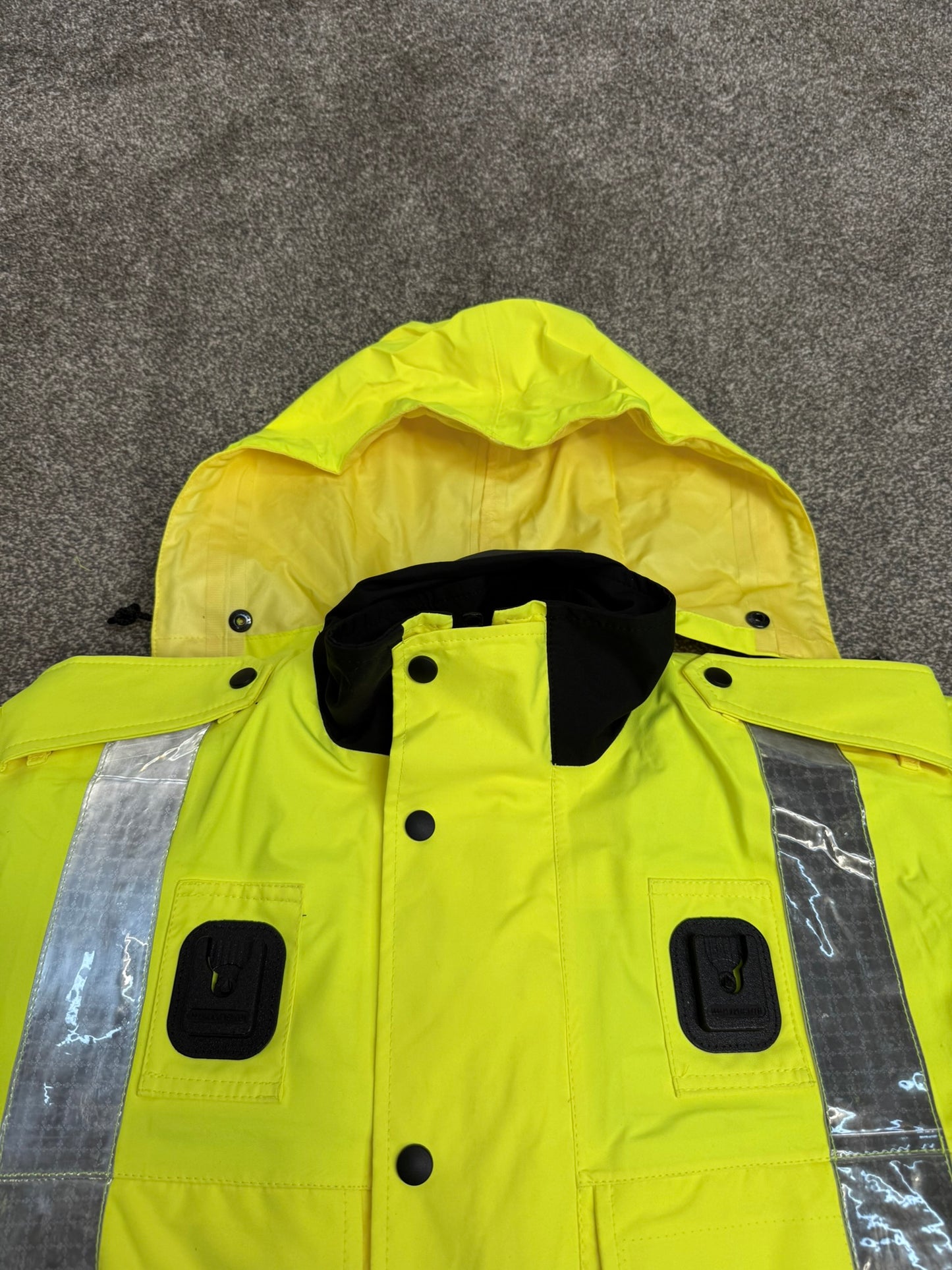 Ex Police Hi-Vis Waterproof Jacket Model 9 Quilted Liner Horse Riding Security Outdoor With Klickfast