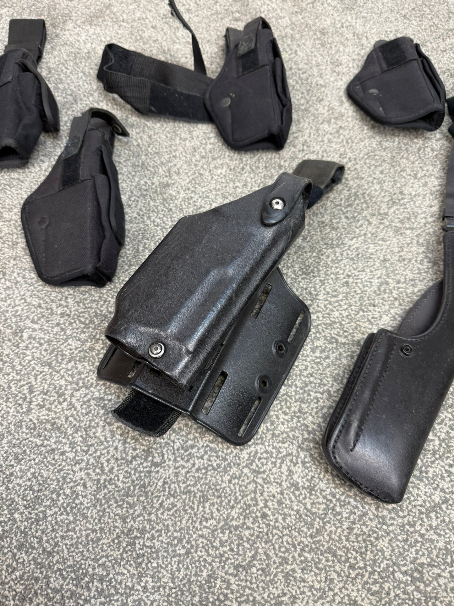 7x Ex Police Glock Holster Job Lot Safariland Grade 2 Airsoft Film / Tv Uniform Prop