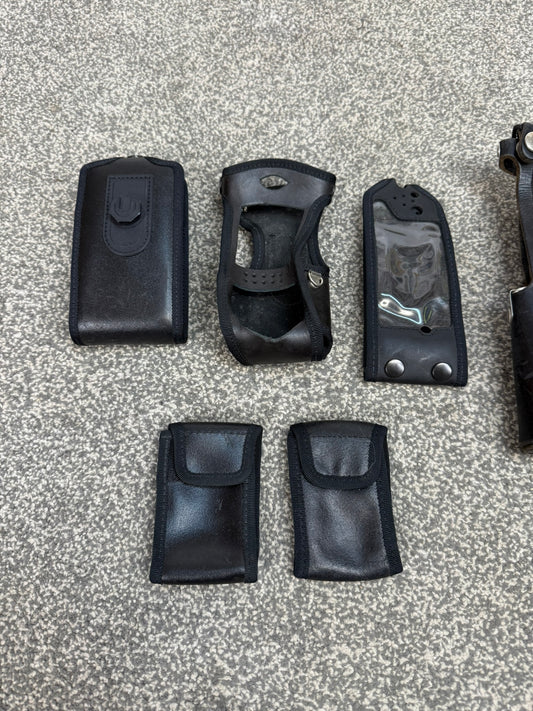 Ex Police Radio Pouch Job Lot x5 Battery Pouch x2 Security Tv / Film Prop