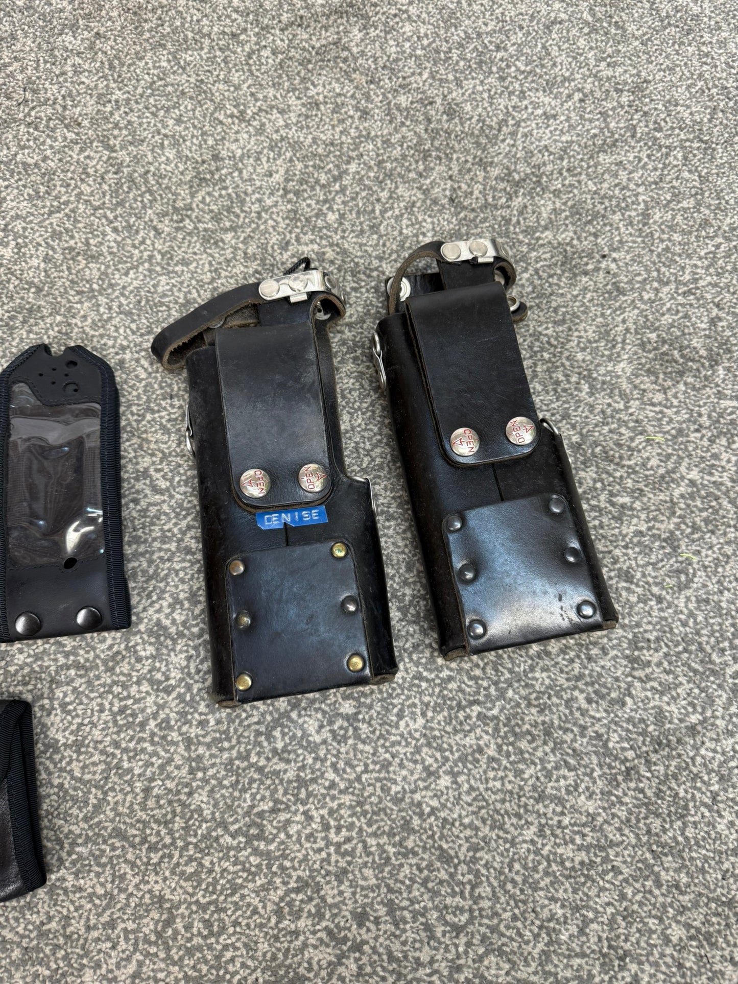 Ex Police Radio Pouch Job Lot x5 Battery Pouch x2 Security Tv / Film Prop