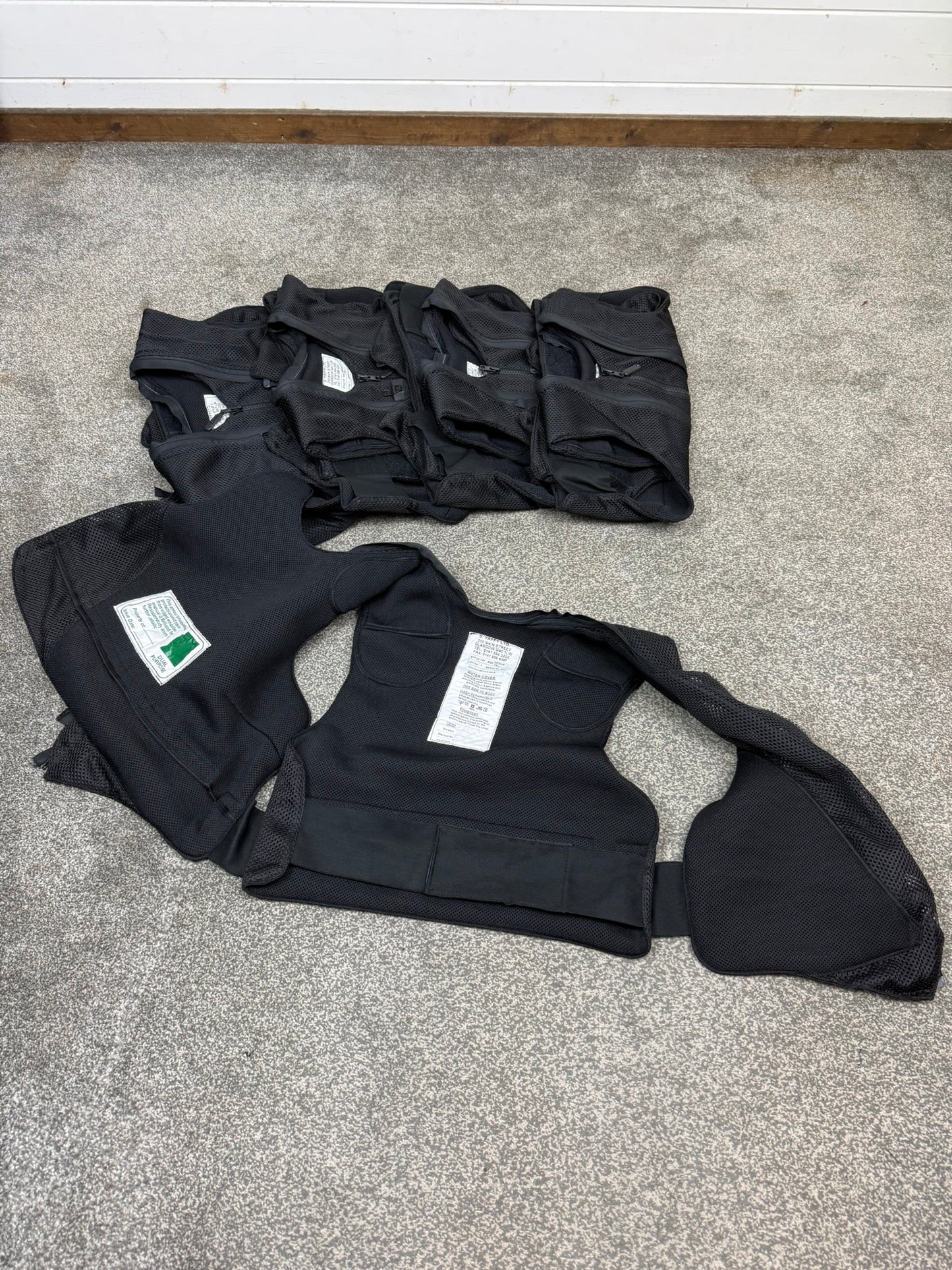 Ex Police Body Armour Cover x5 Plain Black - Resale TV Film Security Uniform