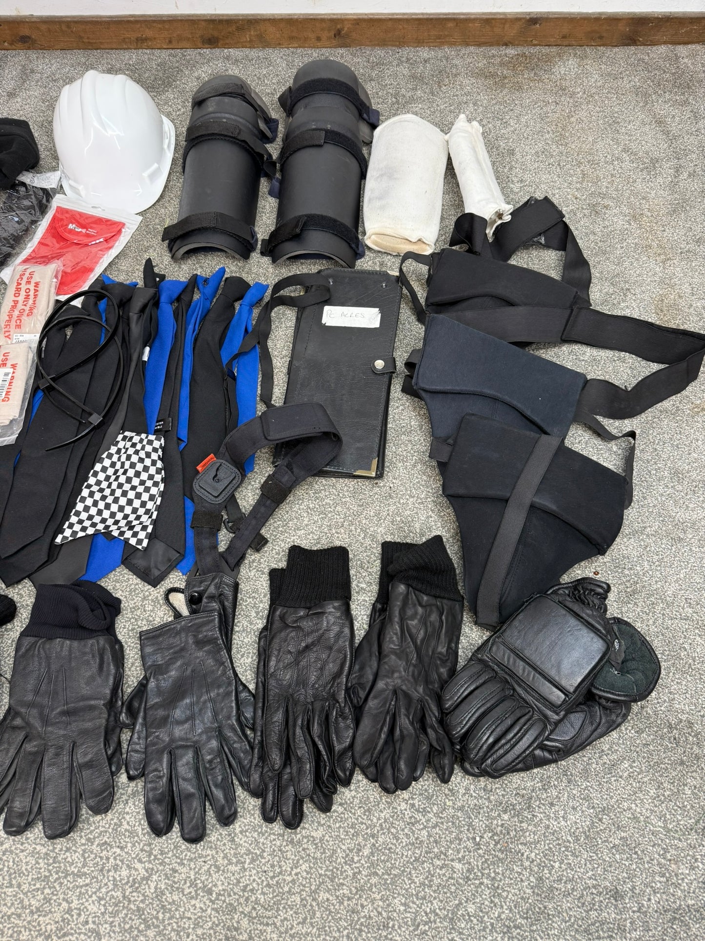 Ex Police Accessory Job Lot Riot Guards Ties Gloves Security Lot